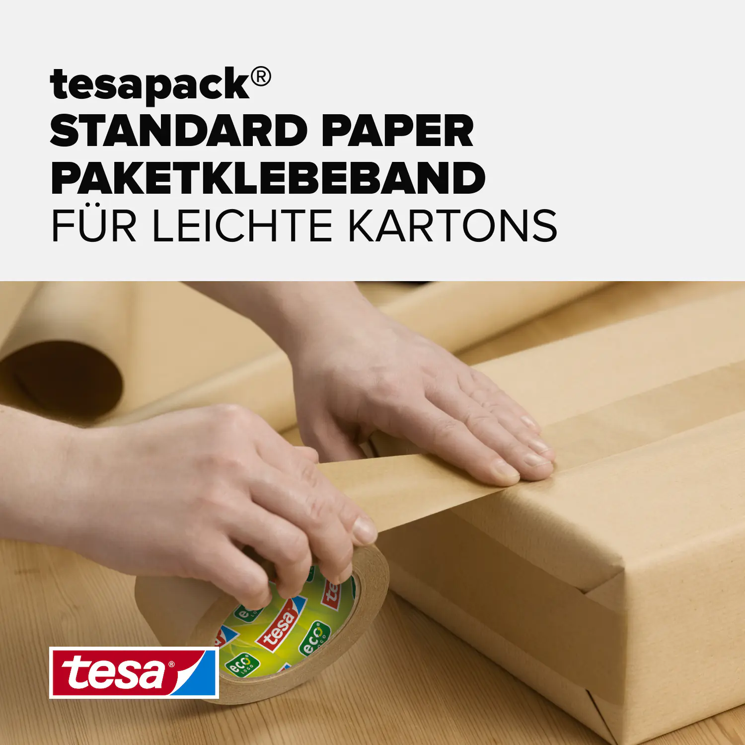 tesapack Packband Papier Standard ecoLogo 50 m x 50 mm