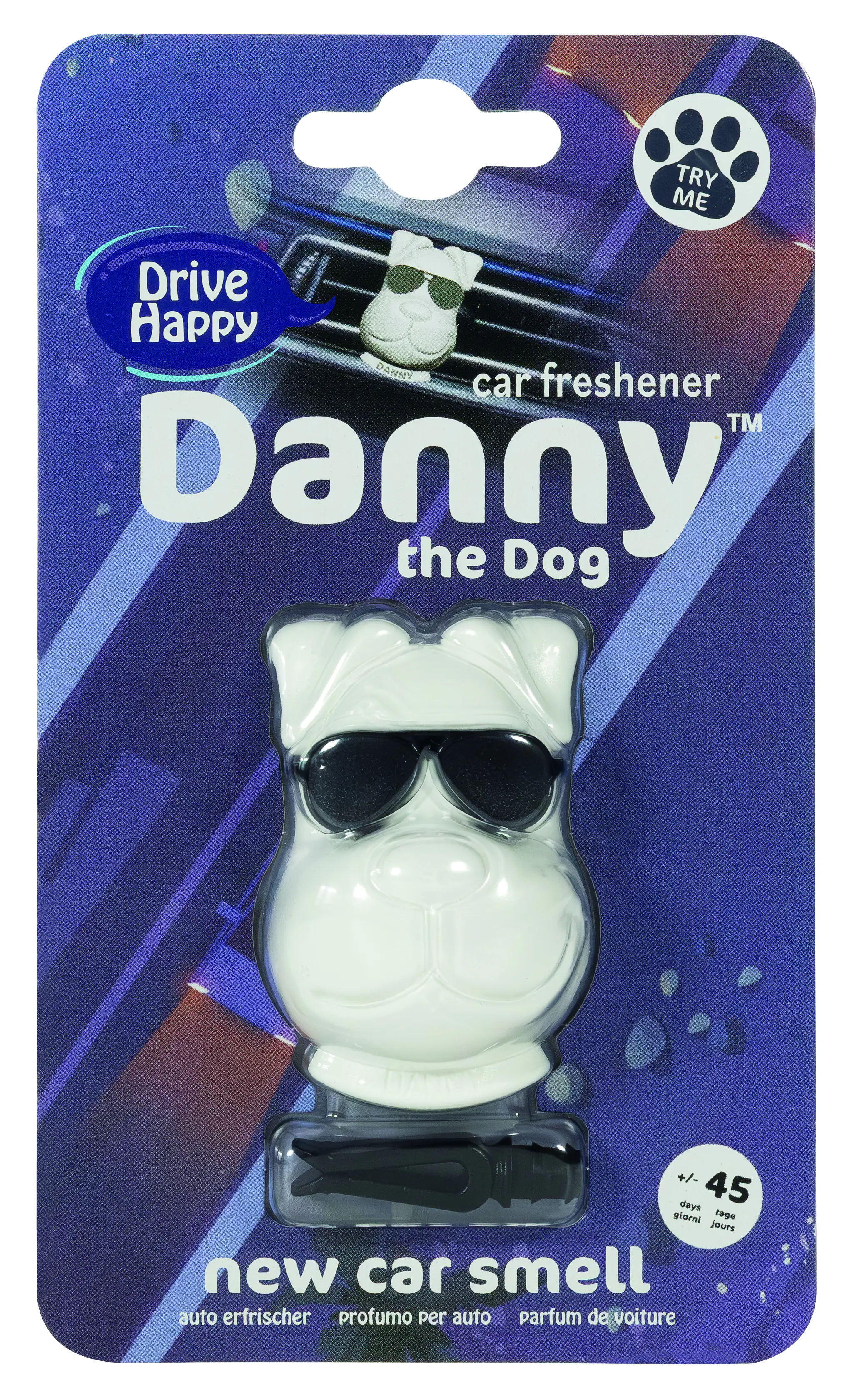 Danny the Dog Lufterfrischer Clip New Car Smell weiß Danny the Dog Lufterfrischer Clip New Car Smell weiß