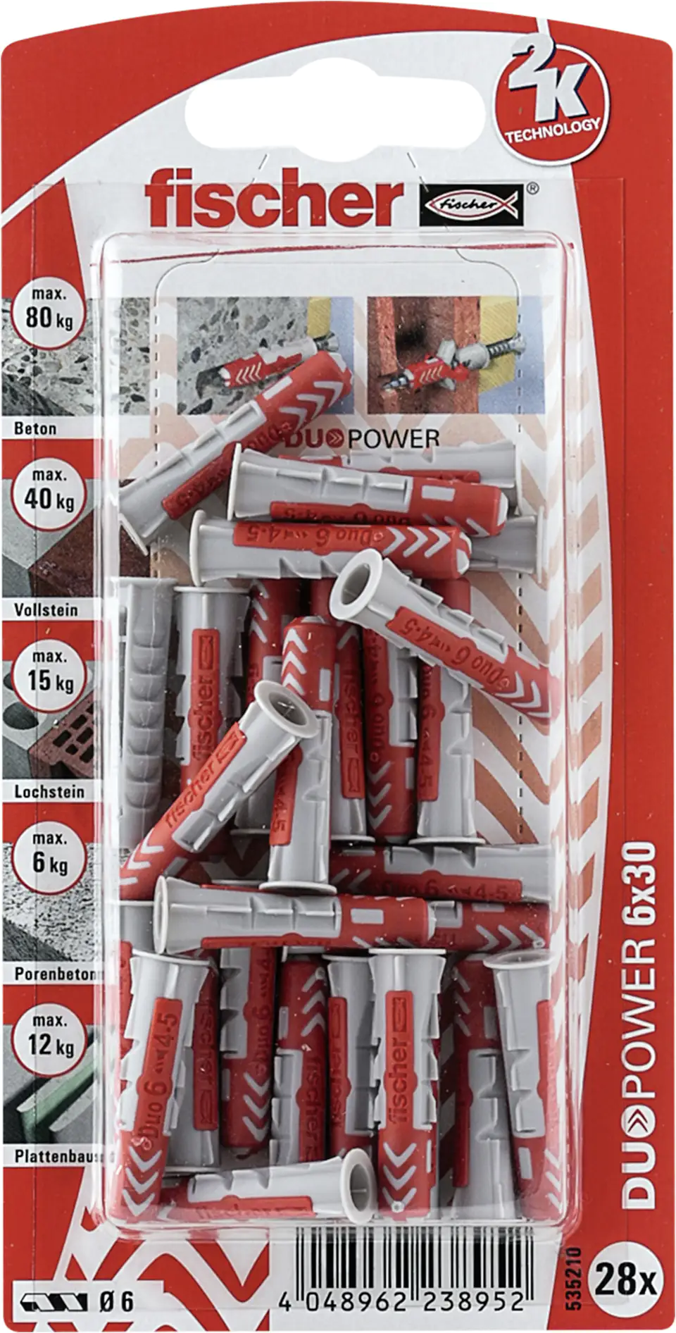 Fischer Dübel Duopower Fischer Dübel Duopower 6.0 x 30 mm - 28 Stück