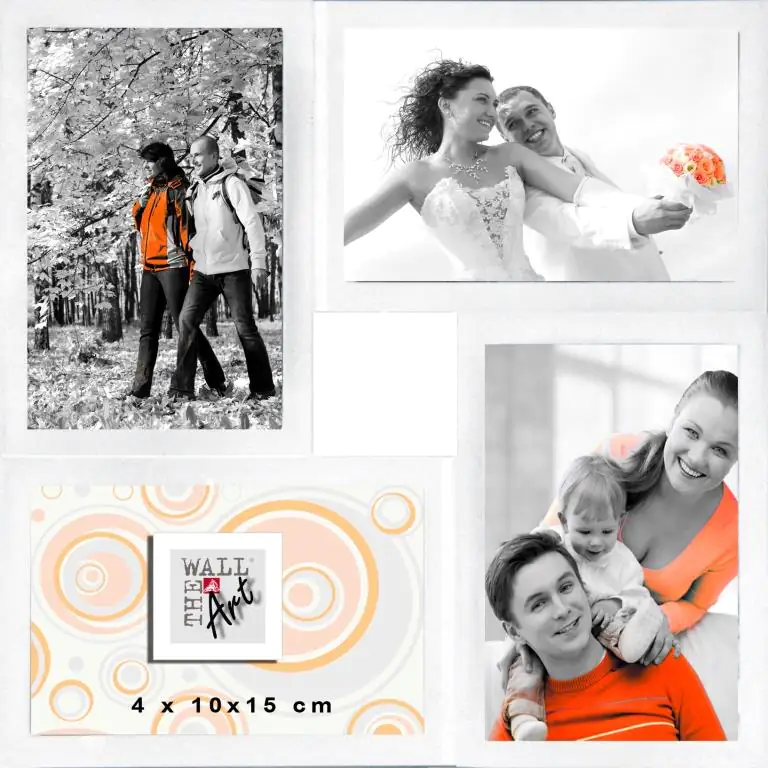 Bilderrahmen Multishot Quattro 4 Fotos, weiß, 30 x 30 cm