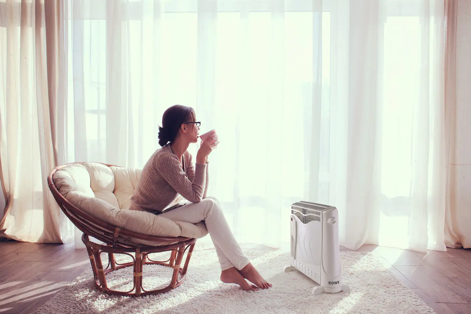 Rowi Wärmekonvektor HWK 2000/3/2 GZ Premium Gebläsefunktion Zeitschaltuhr