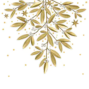 Braun & Company Servietten Atelier Golden Mistletoe 33 x 33 cm - 20er Pack