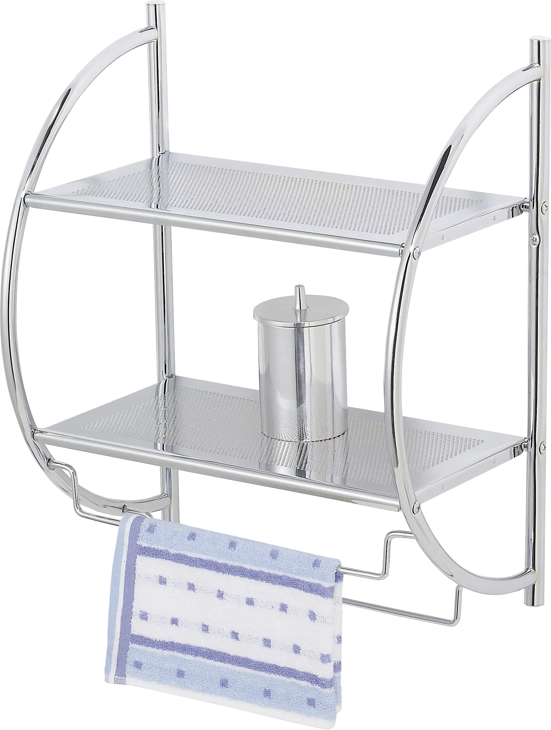 Wenko Exklusiv Wandregal Stahl, silber Wenko Exklusiv Wandregal Stahl, silber