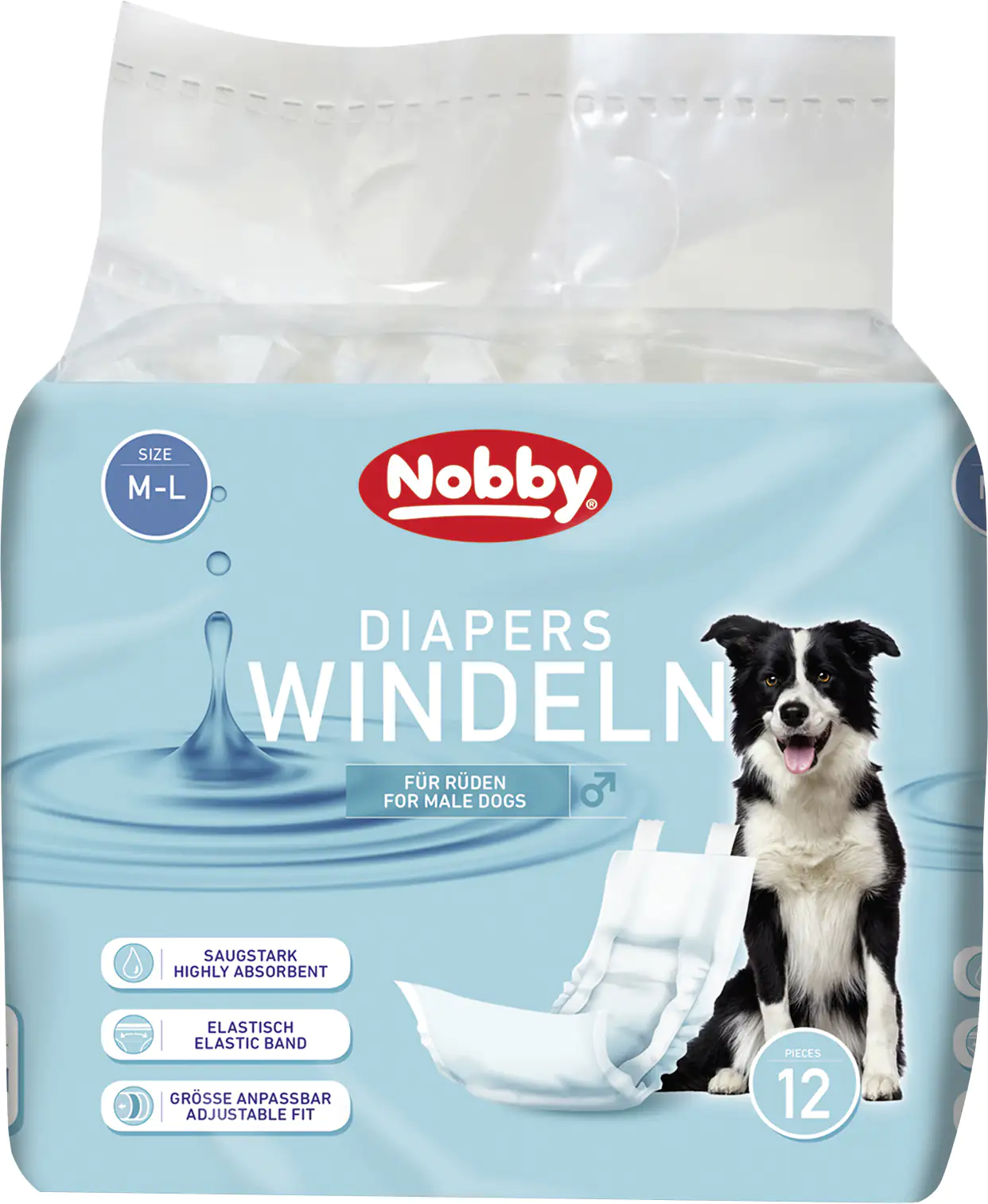 Nobby Hundewindeln Rüden Größe M-L - 12 Stück Nobby Hundewindeln Rüden Größe M-L - 12 Stück