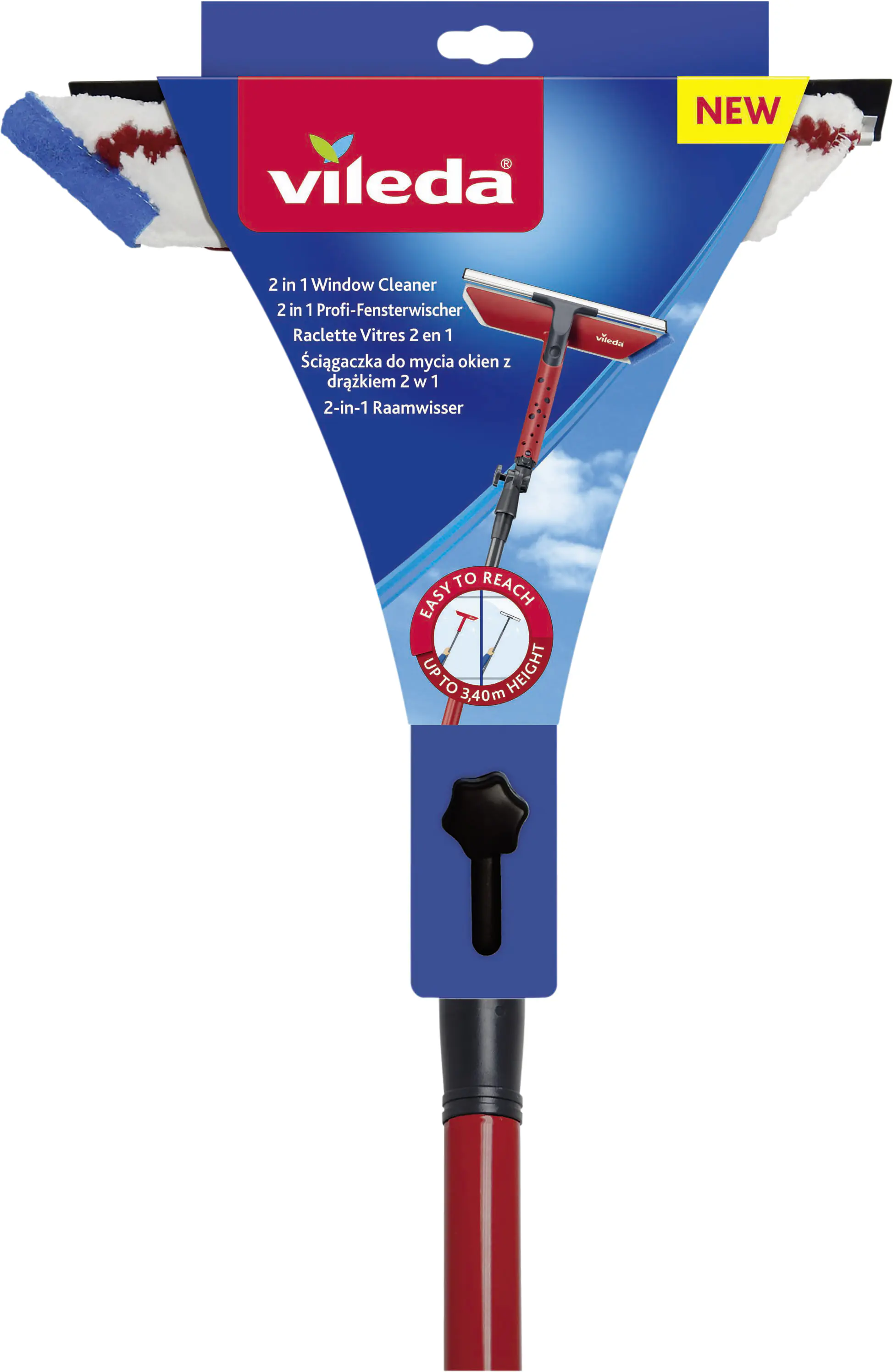 Vileda Fensterwischer Profi mit Stiel 28,3 cm