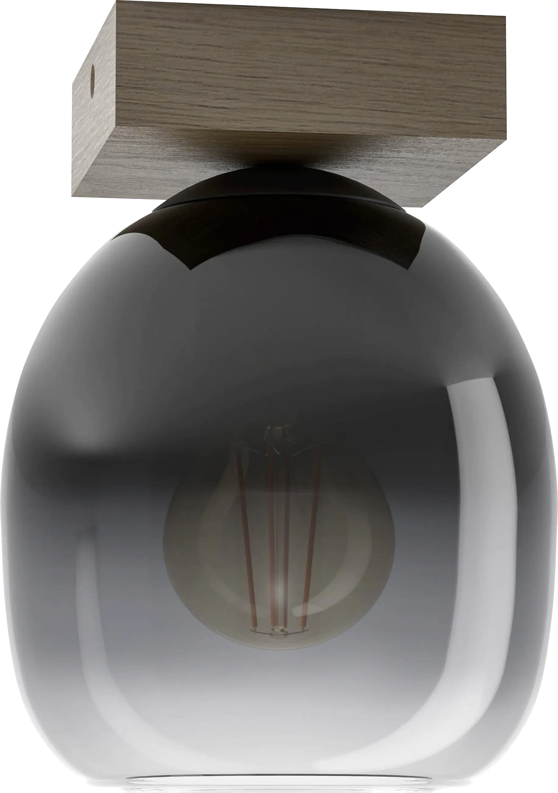 Eglo Deckenleuchte Filago schwarz-holz Ø 14,5 cm