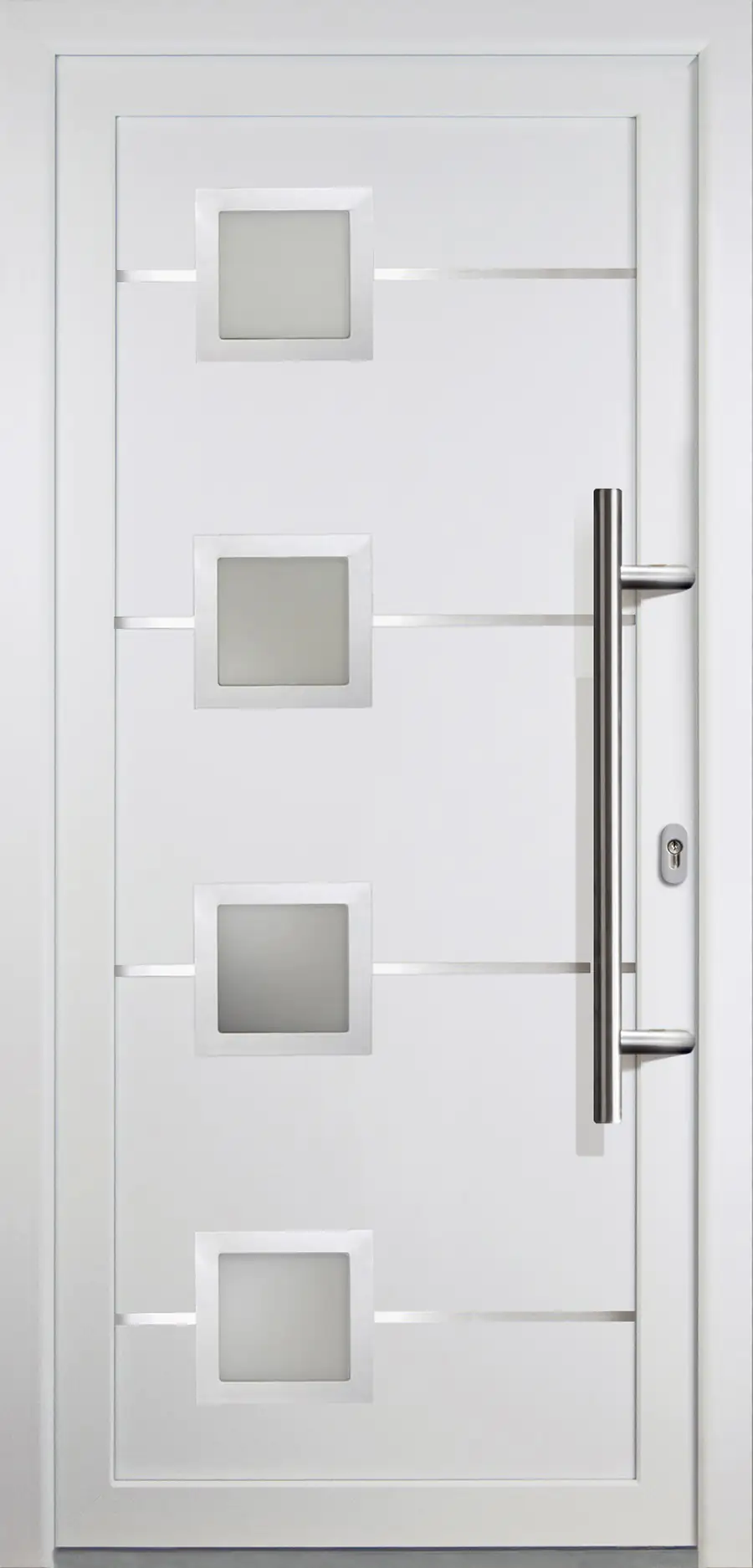 4060691166351 Meeth Haustür Signum Aluminium Modell 88 108 x 208 cm, DIN rechts, weiß