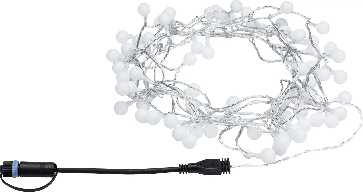 Paulmann Plug & Shine Light Chain 7 Outdoor, schwarz, dimmbar, warmweiß