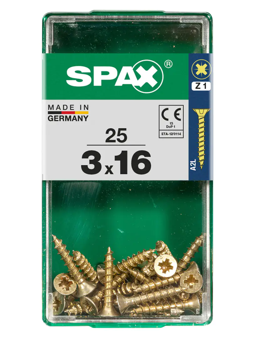 Spax Universalschrauben 3.0 x 16 mm PZ 1 - 25 Stk.