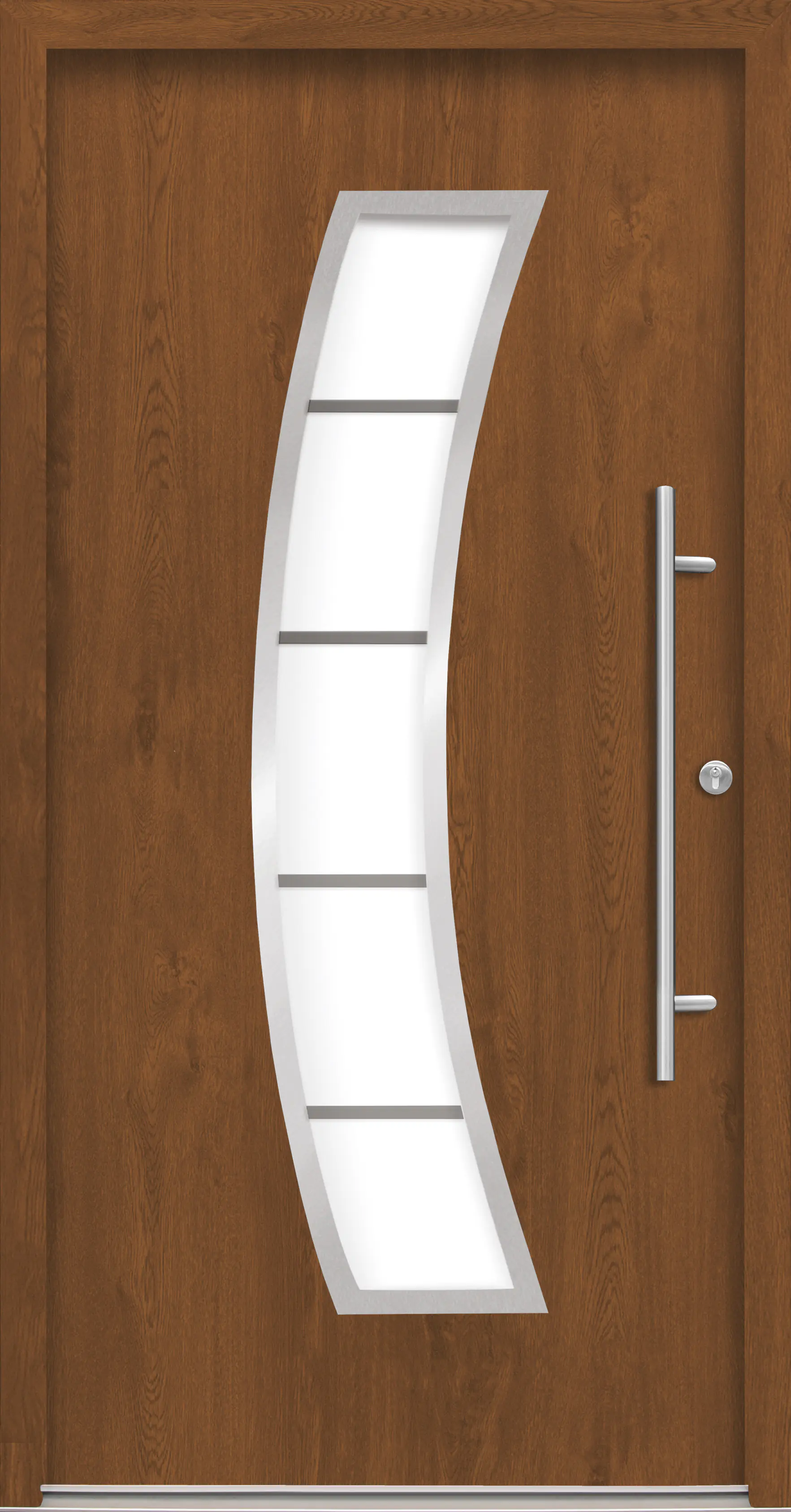 Splendoor Haustür Passivedoor Premium P14 Golden Oak DIN Rechts 100 x 210 cm