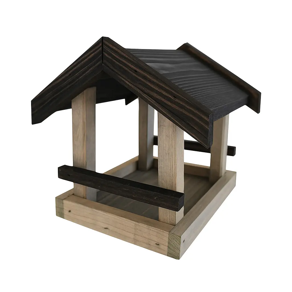 Vogelhaus Emil aus Holz grau