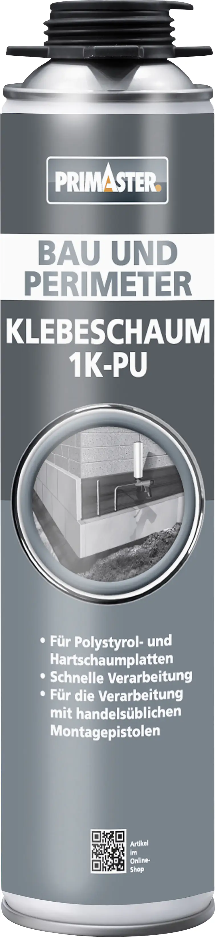 Primaster Bau- & Perimeter Klebeschaum 1K-PU 750 ml Primaster Bau- & Perimeter Klebeschaum 1K-PU 750 ml