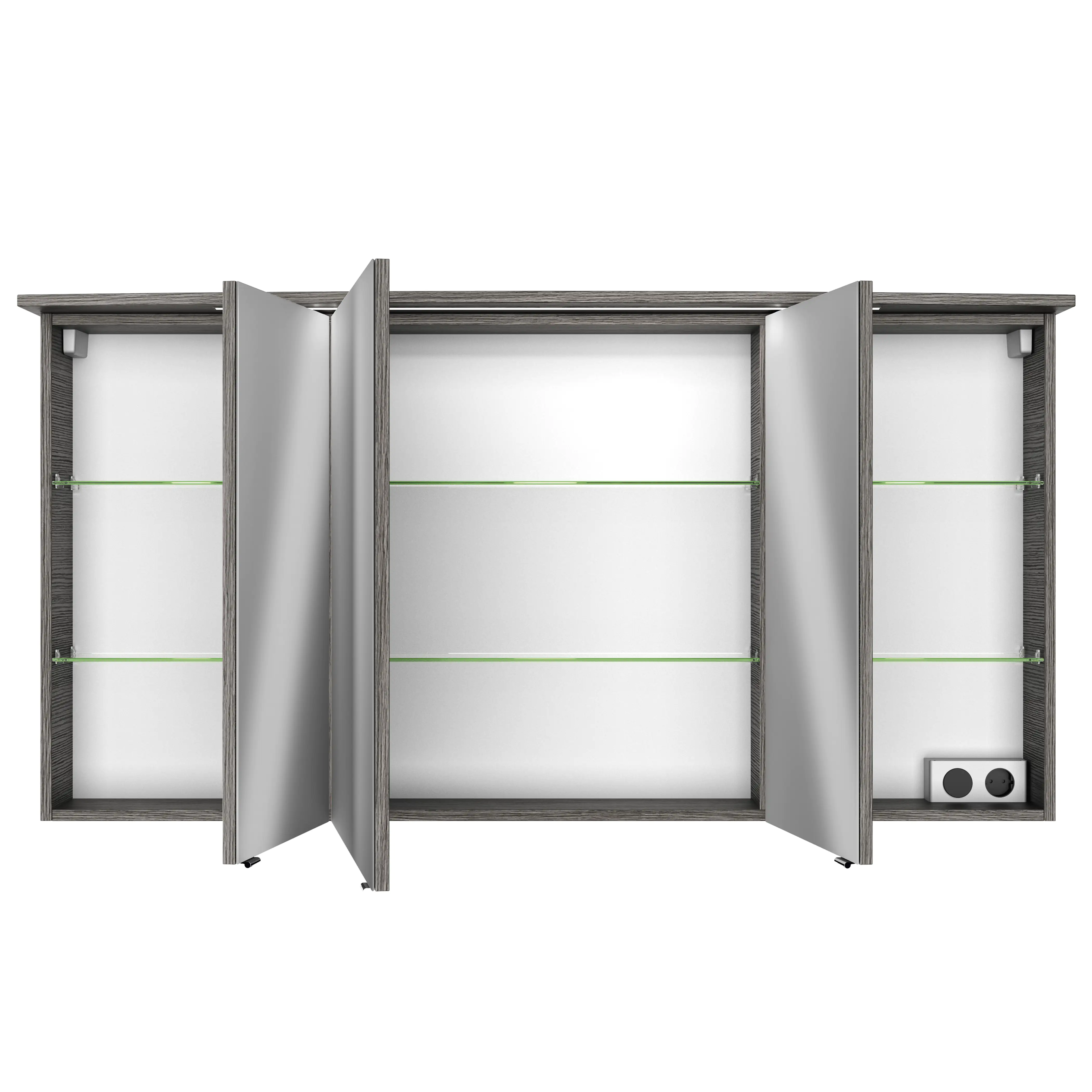 Pelipal Spiegelschrank Fokus 4010 Graphit Struktur quer, Breite 1420 mm