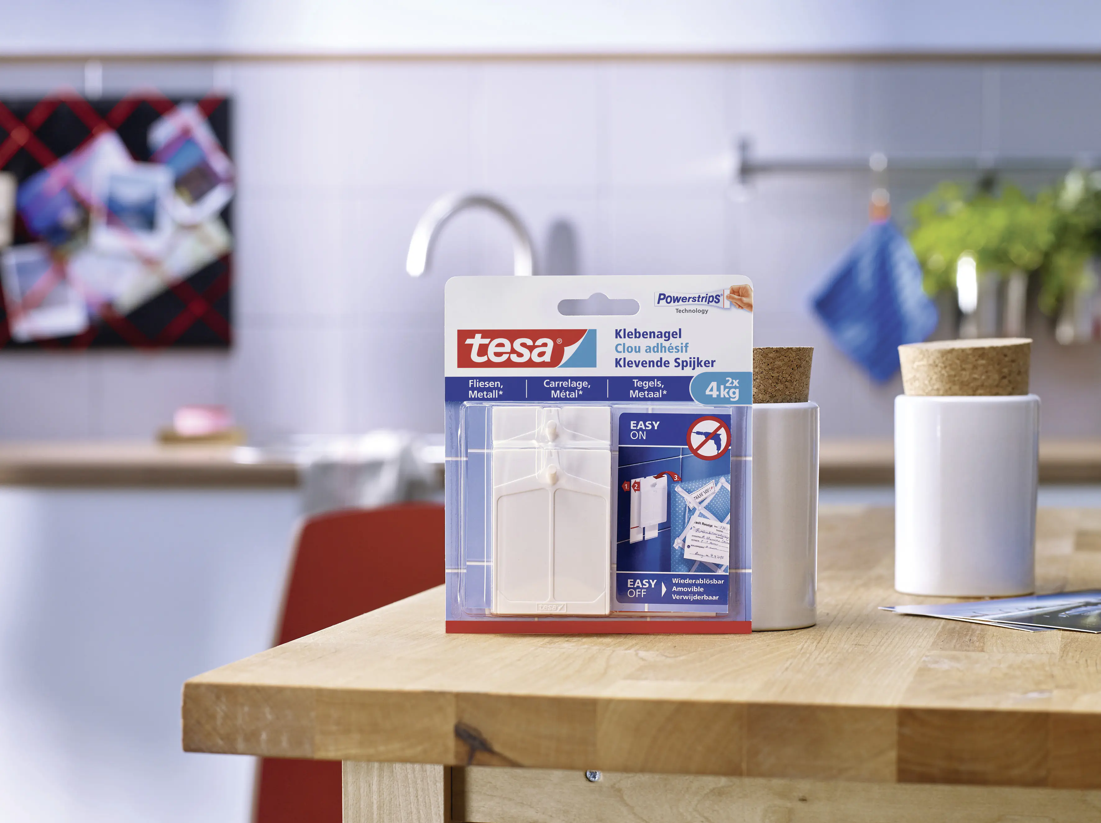 tesa Klebenagel Traglast 4 kg, 2 Stück