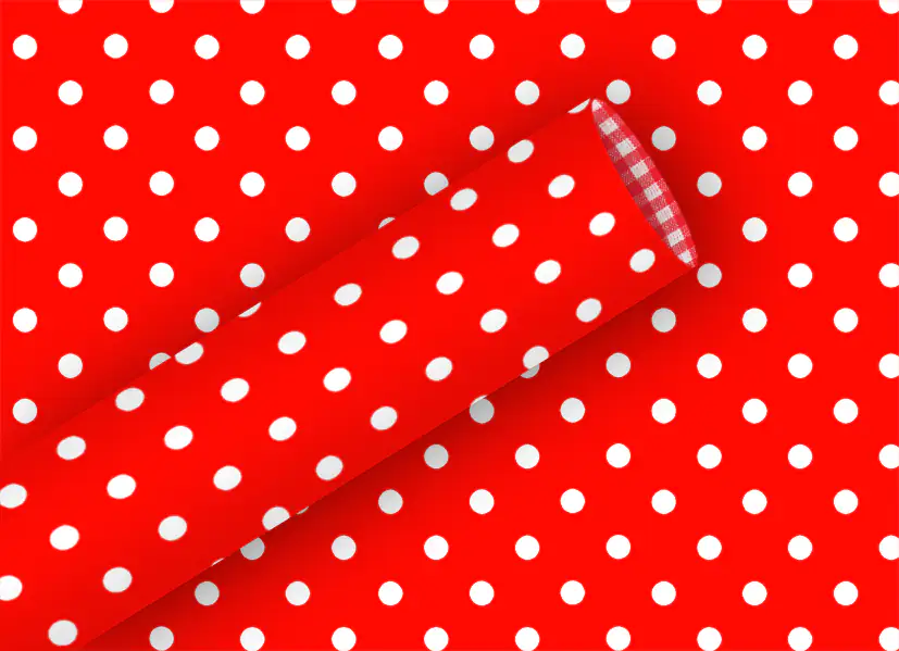 Braun & Company Geschenkpapier Kollektion Punkte rot 2 m x 70 cm