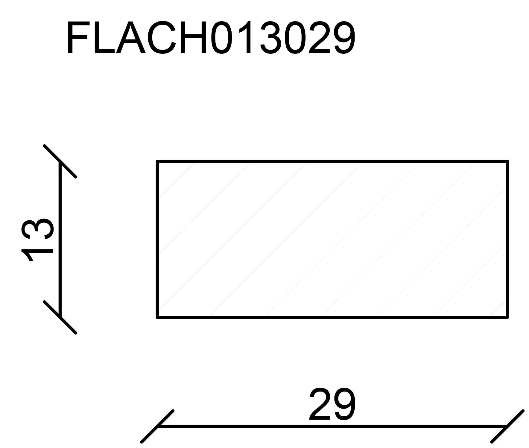 FN Neuhofer Flachleiste 100 cm 29 x 13 mm Fichte/Kiefer