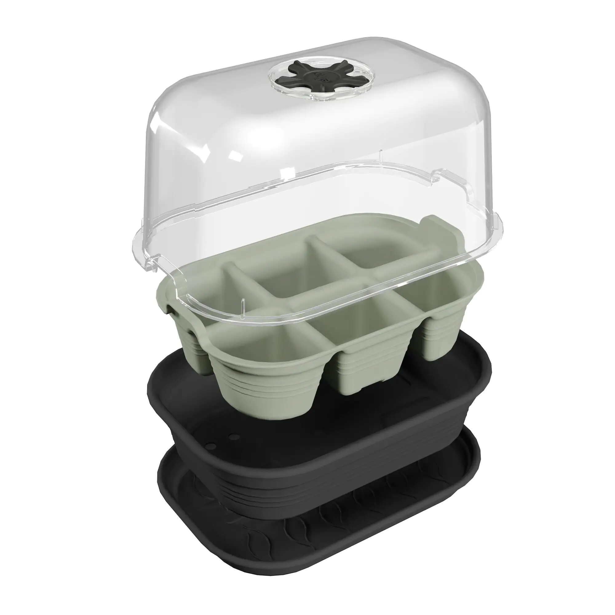 Elho Saatschale Einsatz Kunststoff grün 22 x 14,5 x 7 cm Green Basics 