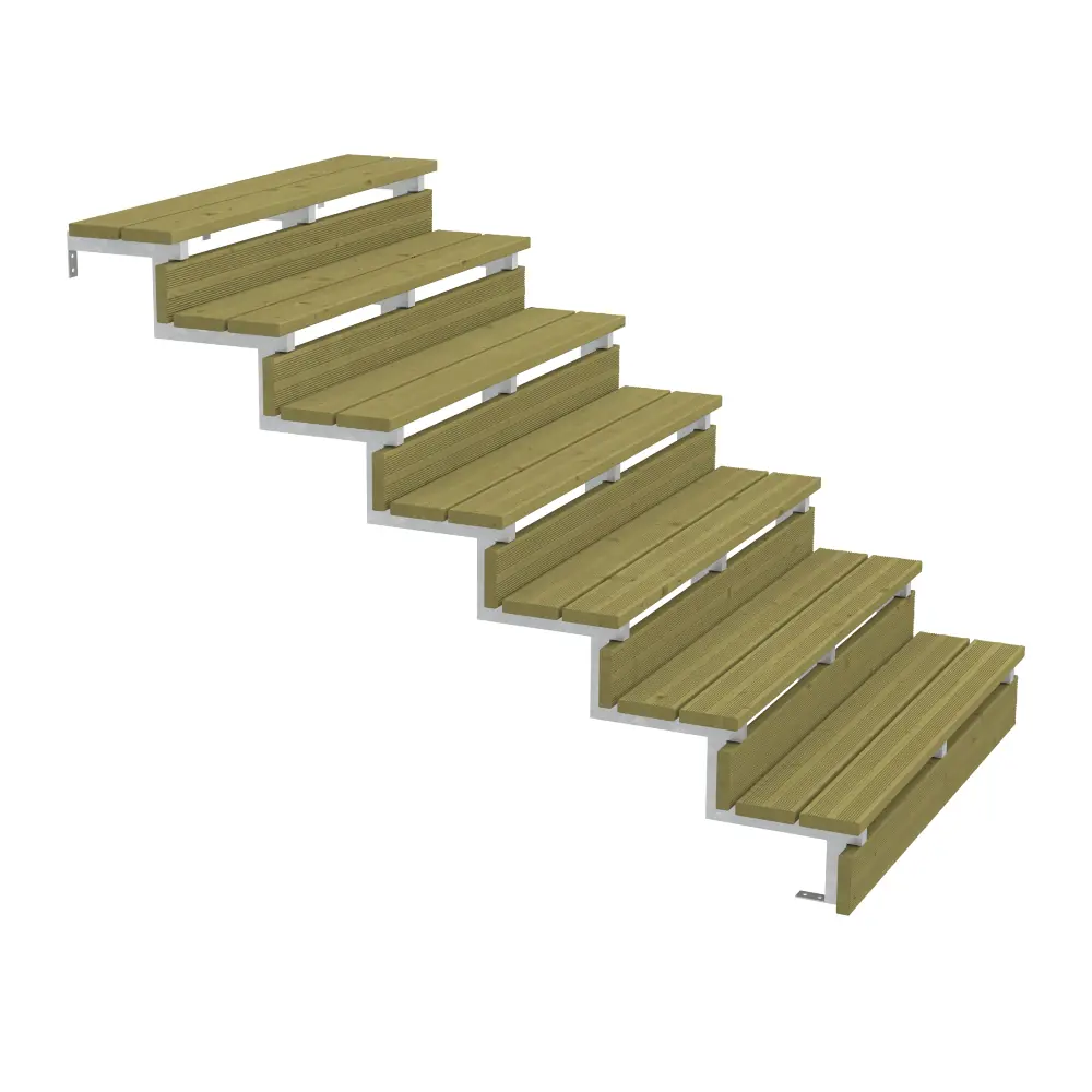 Plus Außentreppe Kiefer/Feuerverzinkt 7 Stufen 120 cm breit