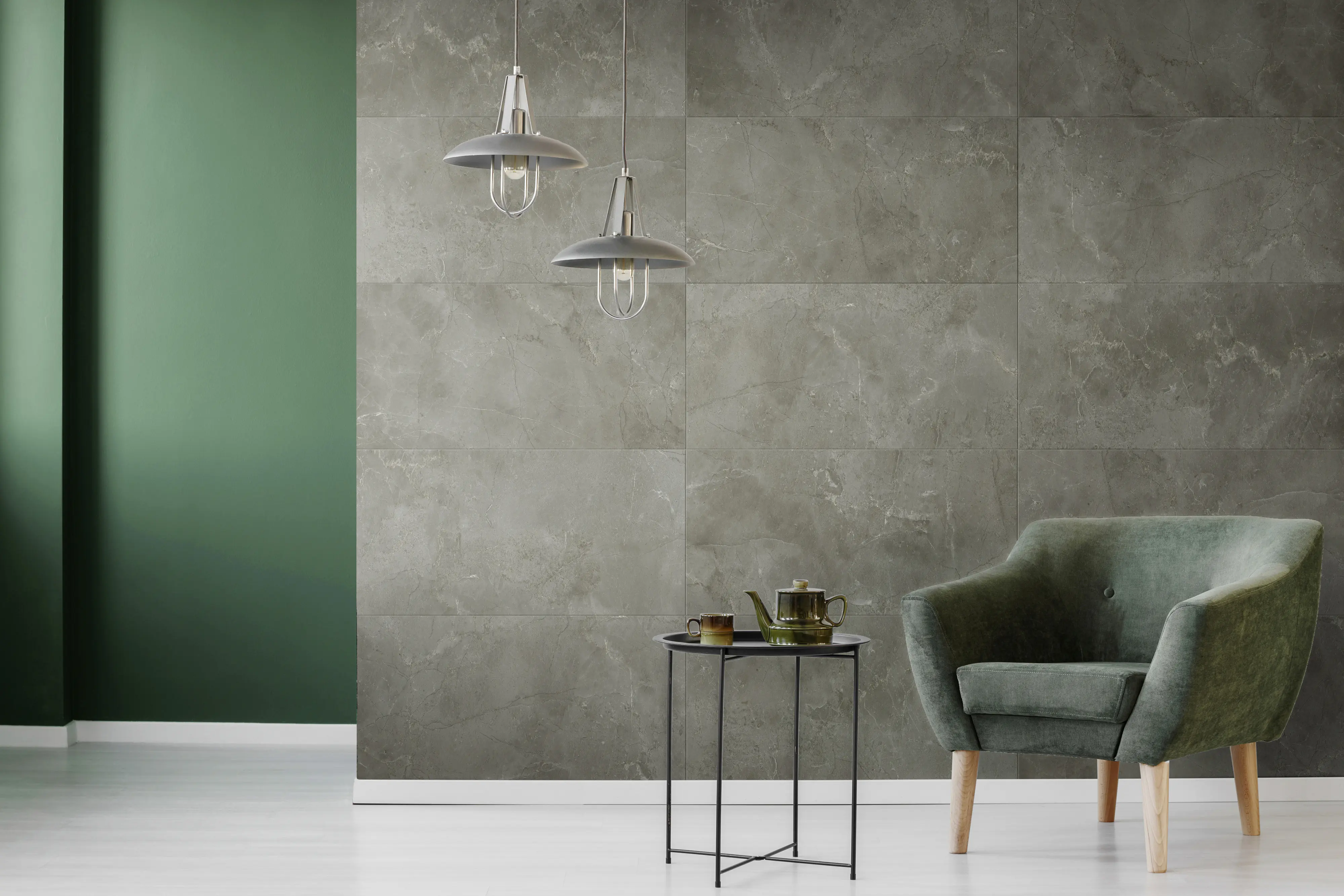 Grosfillex Kunststoffpaneel Marmor 60 x 30 cm 5 mm grau