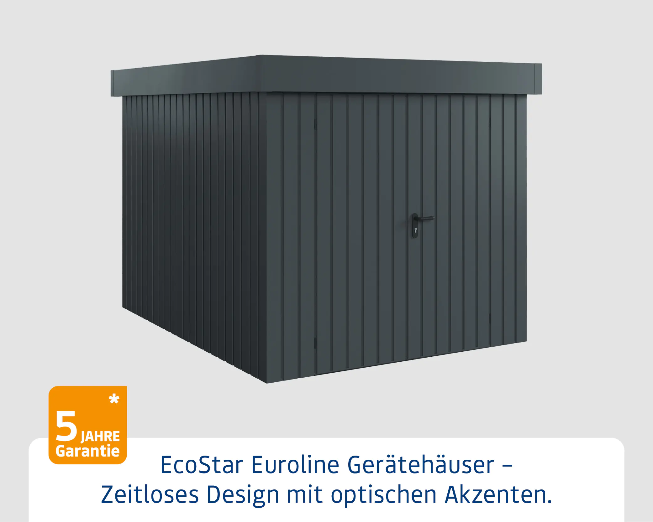EcoStar Metallgerätehaus Euroline EFD6 anthrazit 214 x 262 cm 2-flg. EcoStar Metallgerätehaus Euroline EFD6 anthrazit 214 x 262 cm 2-flg.