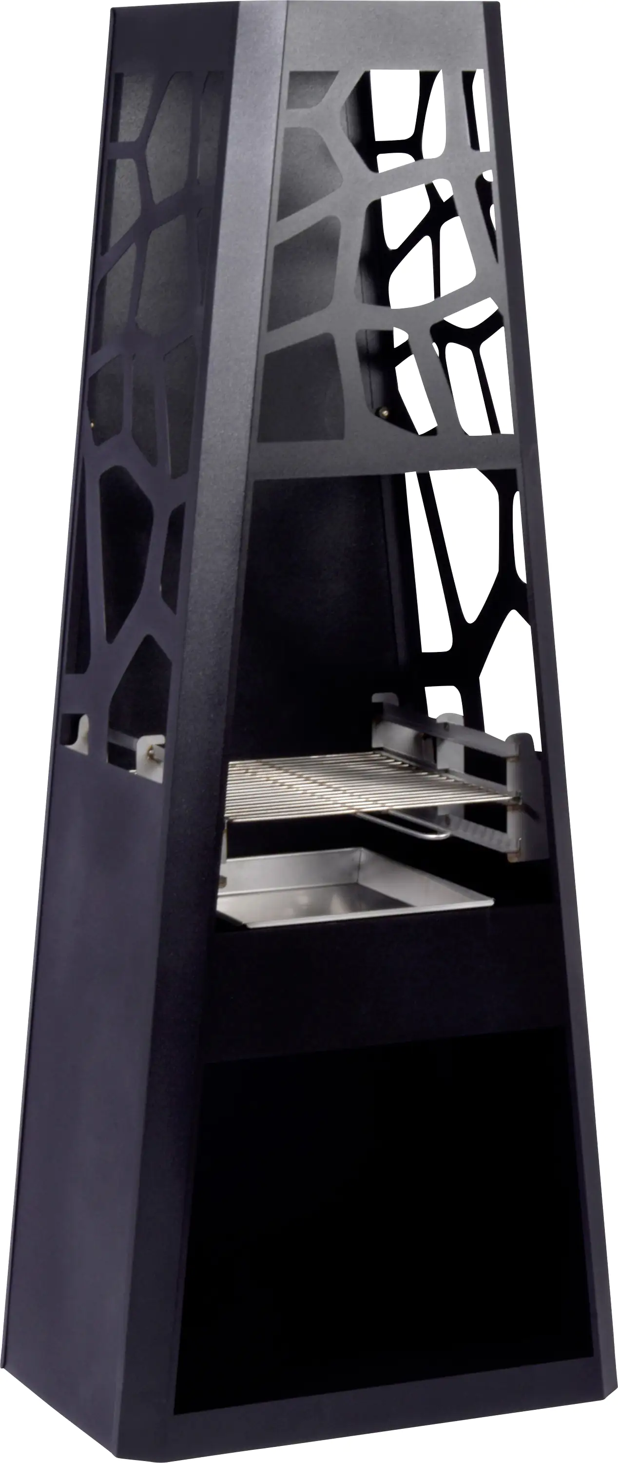 Dobar Metall-Gartenkamin mit Grillrost schwarz 57,5 x 38 x 148 cm Dobar Metall-Gartenkamin mit Grillrost schwarz 57,5 x 38 x 148 cm
