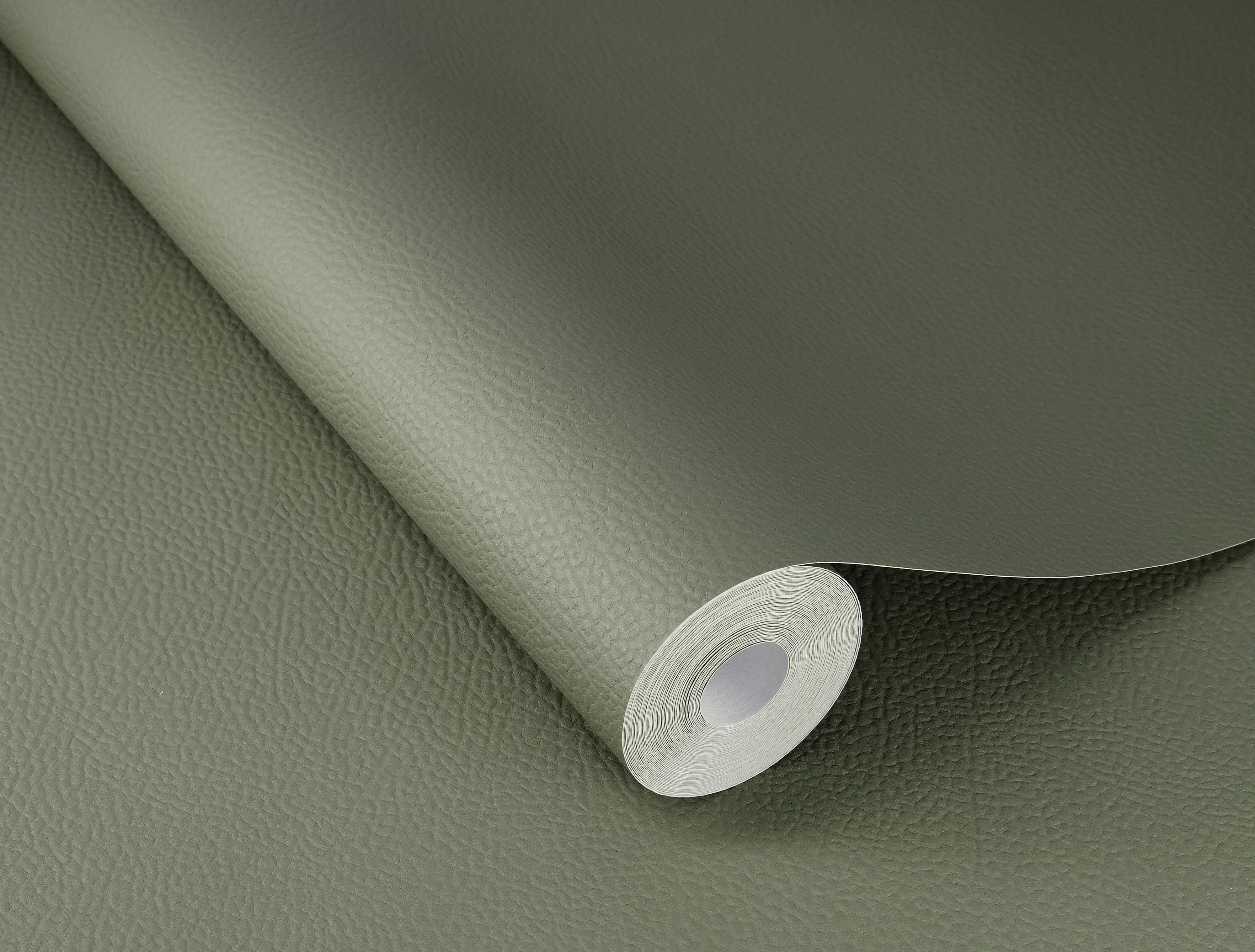 Rasch Vliestapete 752687 African Queen III, Lederstruktur grün, 10,05 x 0,53 m