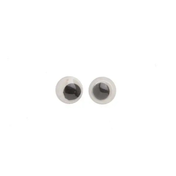 Glorex Wackelaugen rund 8 mm, 10 Stück