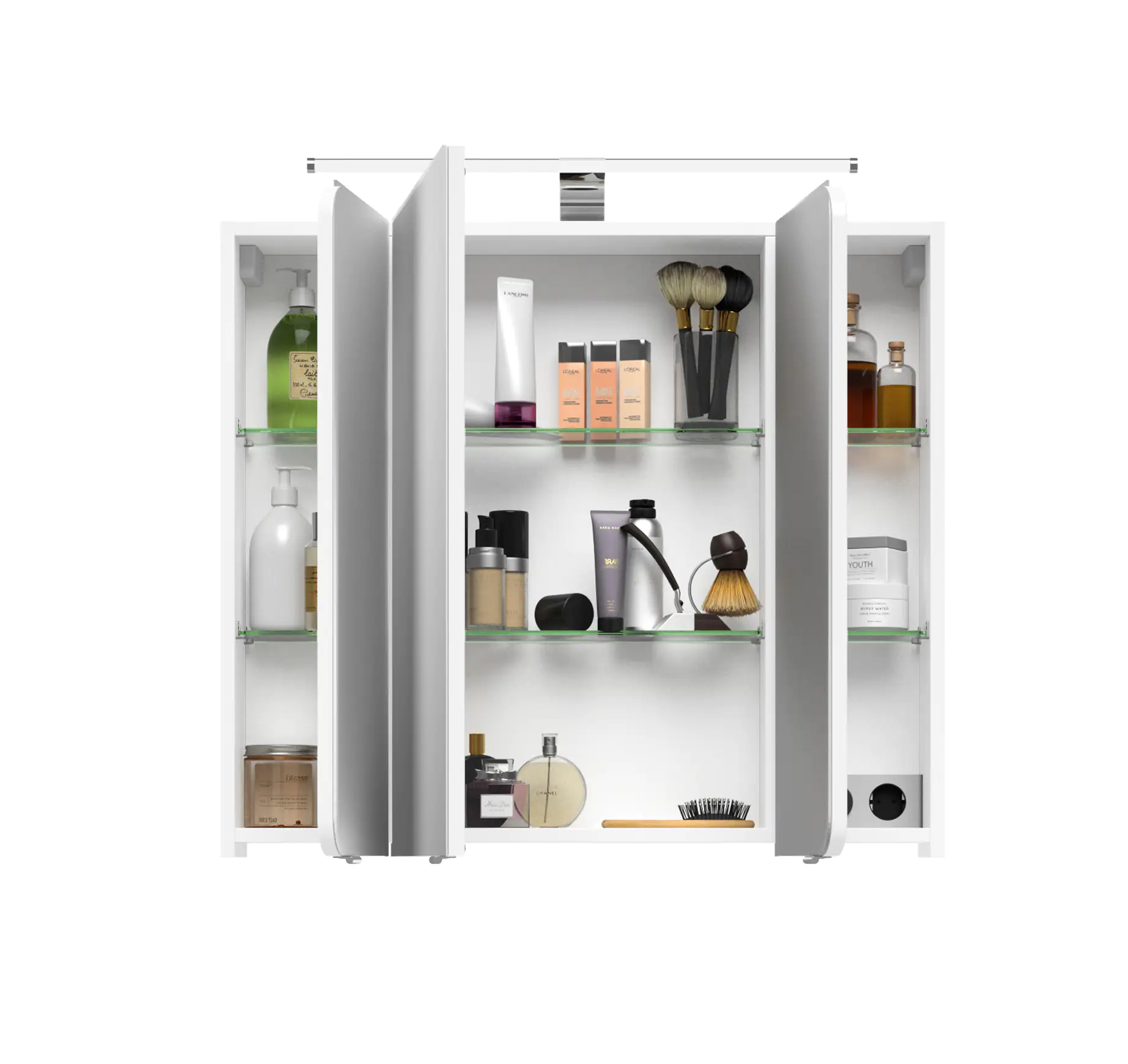 Pelipal Spiegelschrank Fokus 4005 Lack polarweiß Hochglanz