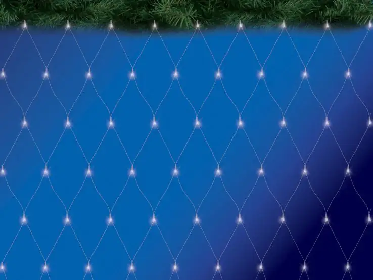 TrendLine LED-Lichternetz Außen 2,6 x 2 m kaltweiß mit Timer