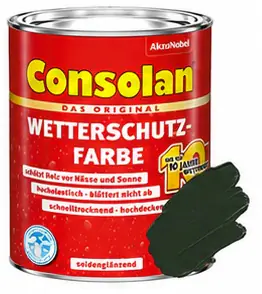 Consolan Wetterschutz-Farbe 0,75 L moosgrün