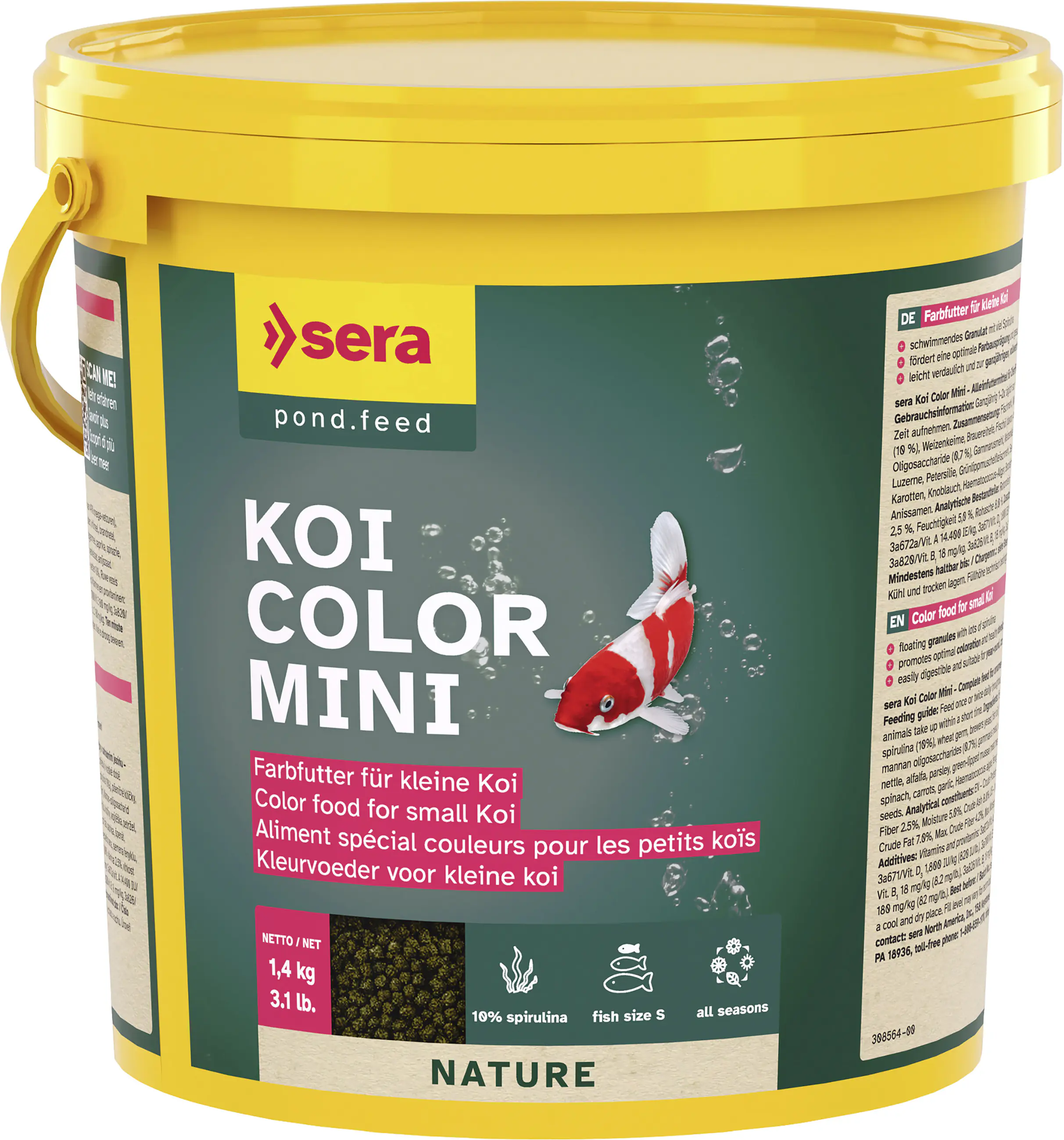 Sera Koifutter Color Mini für kleinere Koi 3,8 L Sera Koifutter Color Mini für kleinere Koi 3,8 L