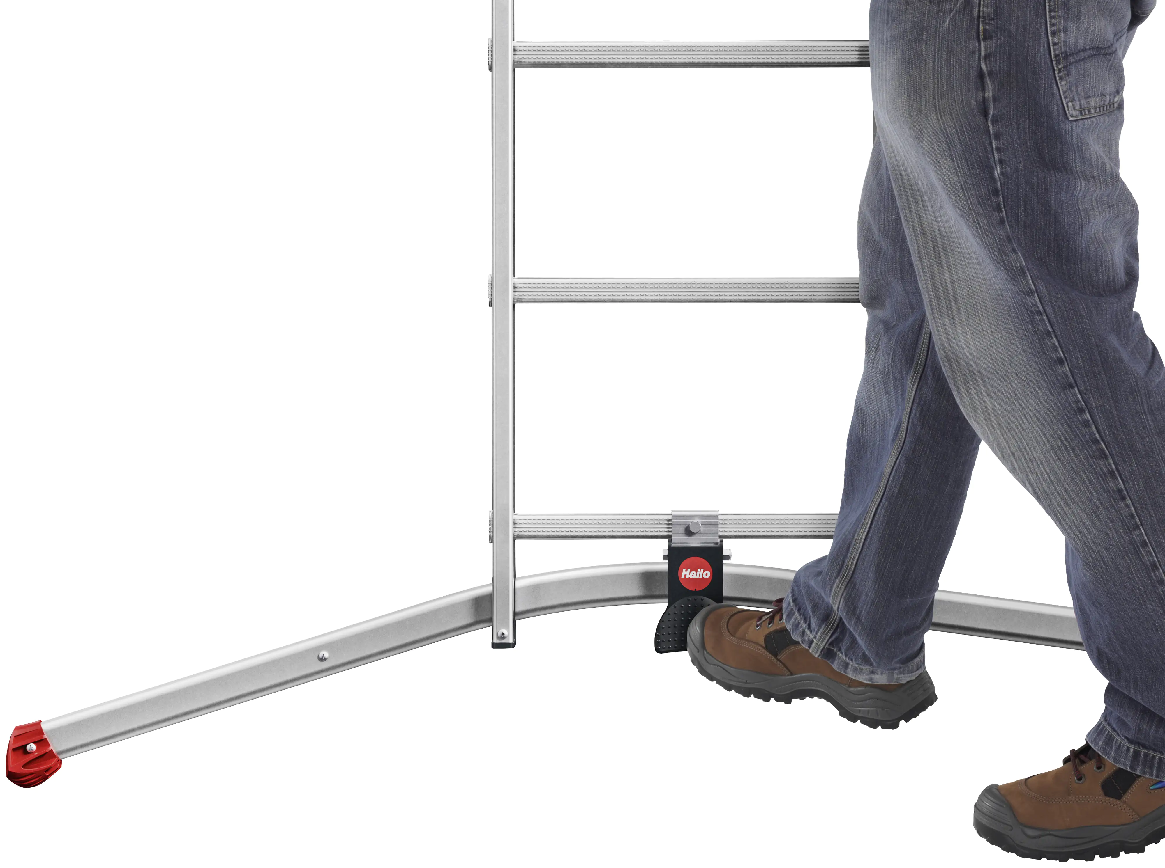 Hailo Mehrzweckleiter S100 Profilot 3 x 12 Sprossen, Arbeitshöhe max. 9 m