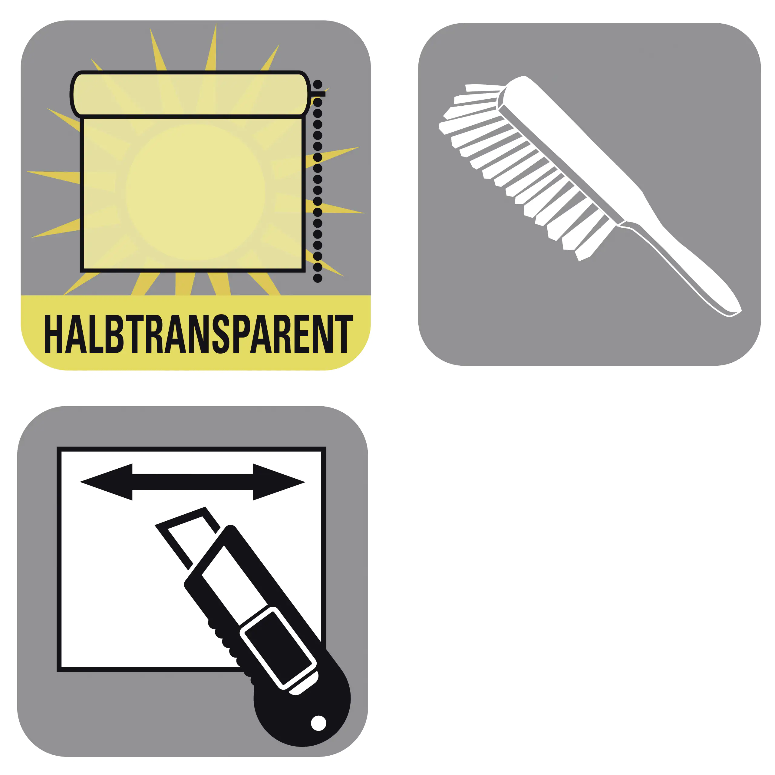 Gardinia EasyFix Rollo grau-melange 120 x 150 cm