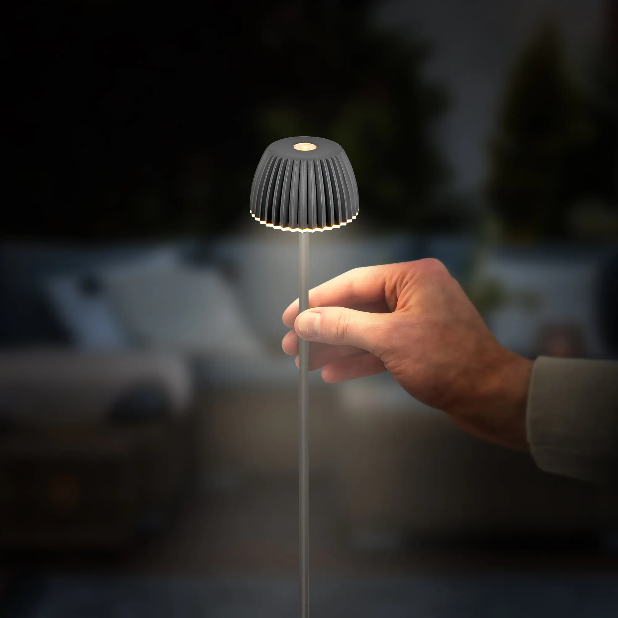 Briloner LED-Gartenleuchte Spießleuchte Riffle anthrazit dimmbar 