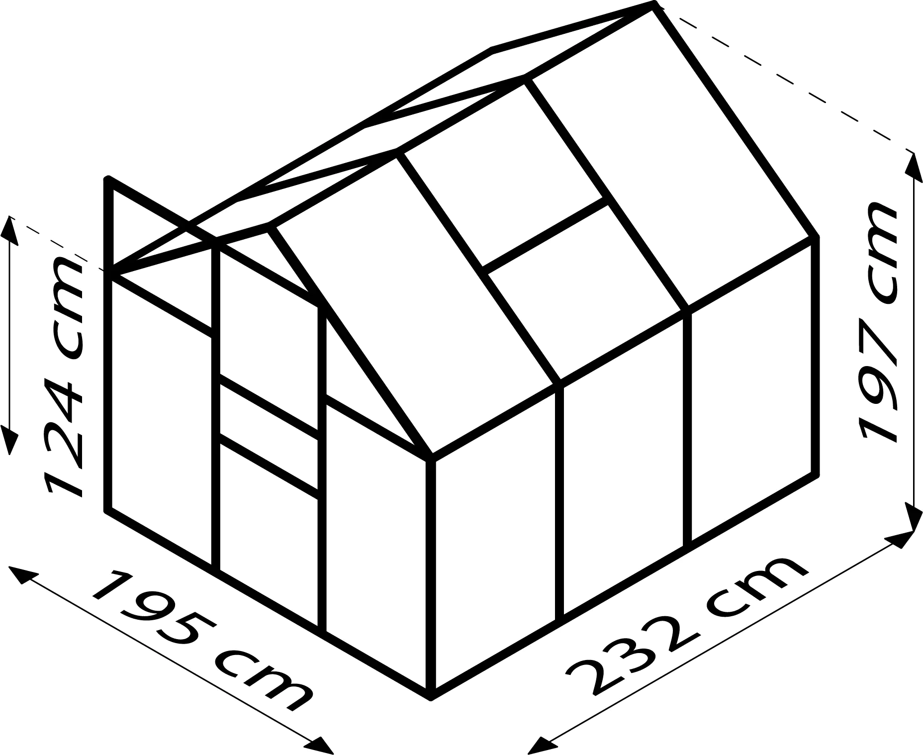 Vitavia Gewächshaus Calypso 4400 192 x 228 cm 6 mm Hohlkammerplatten