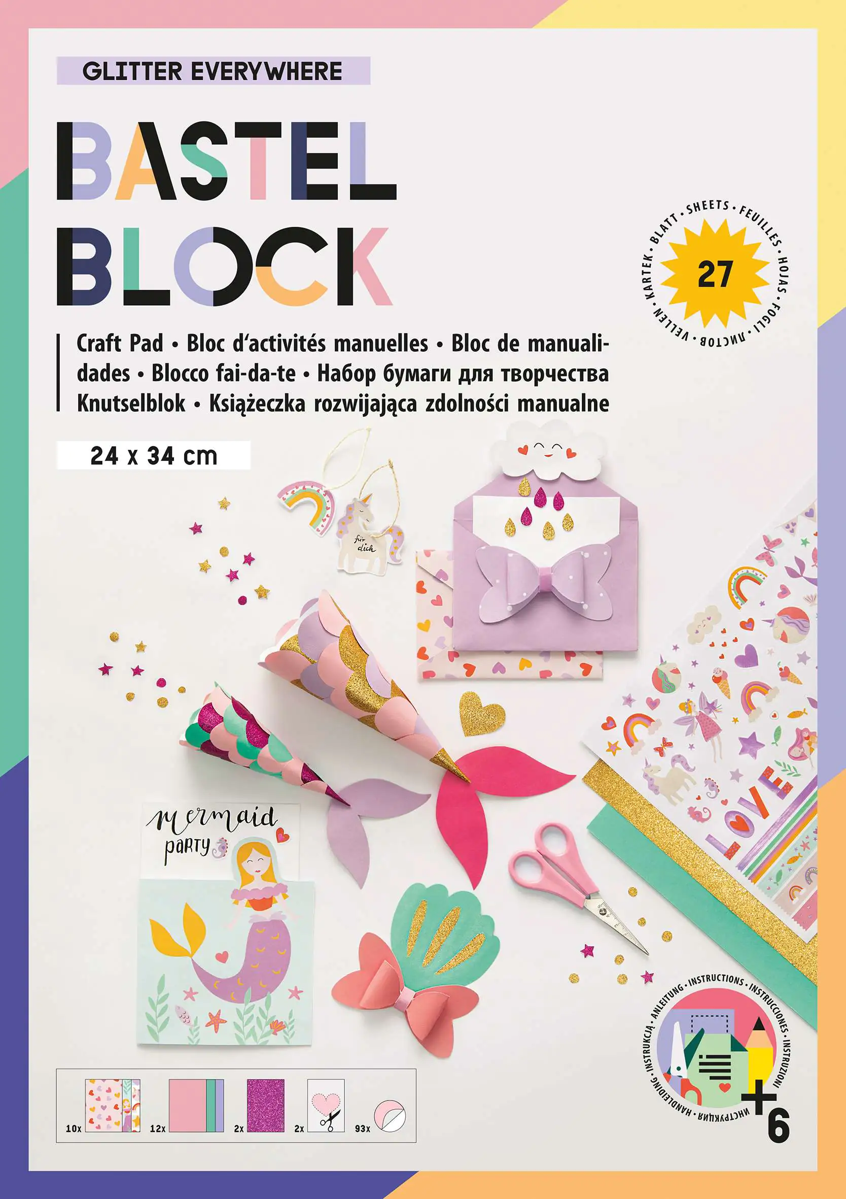 Bastelblock Glitter everywhere