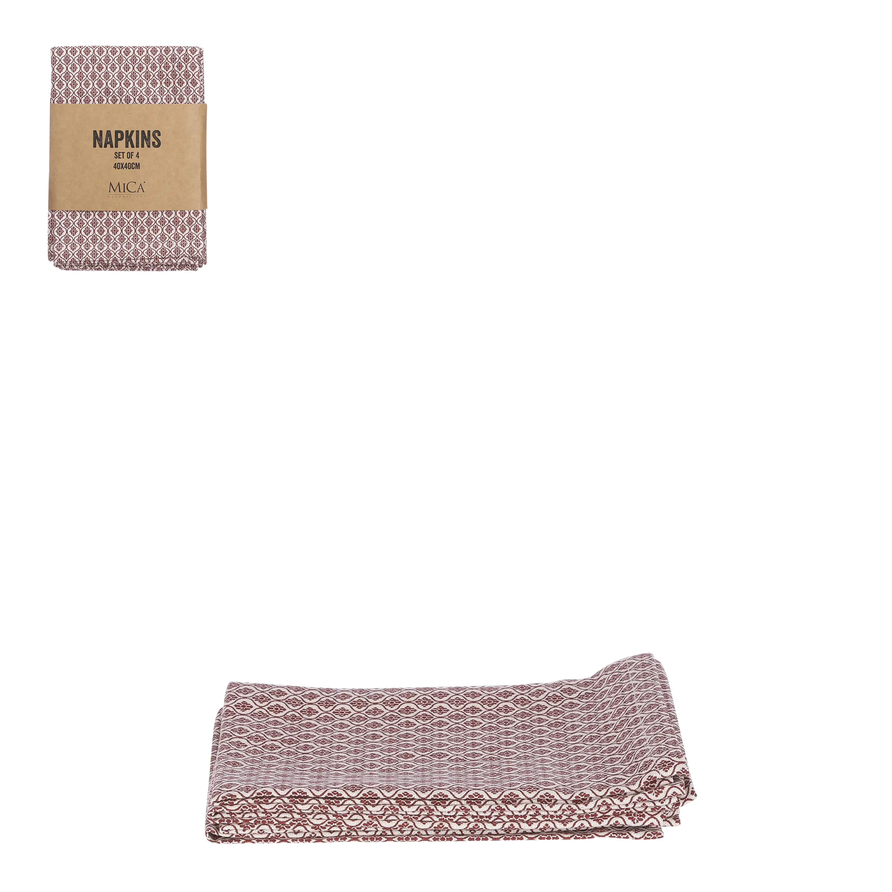 8718861872675 Mica Serviette Badhi braun 40 x 40 cm