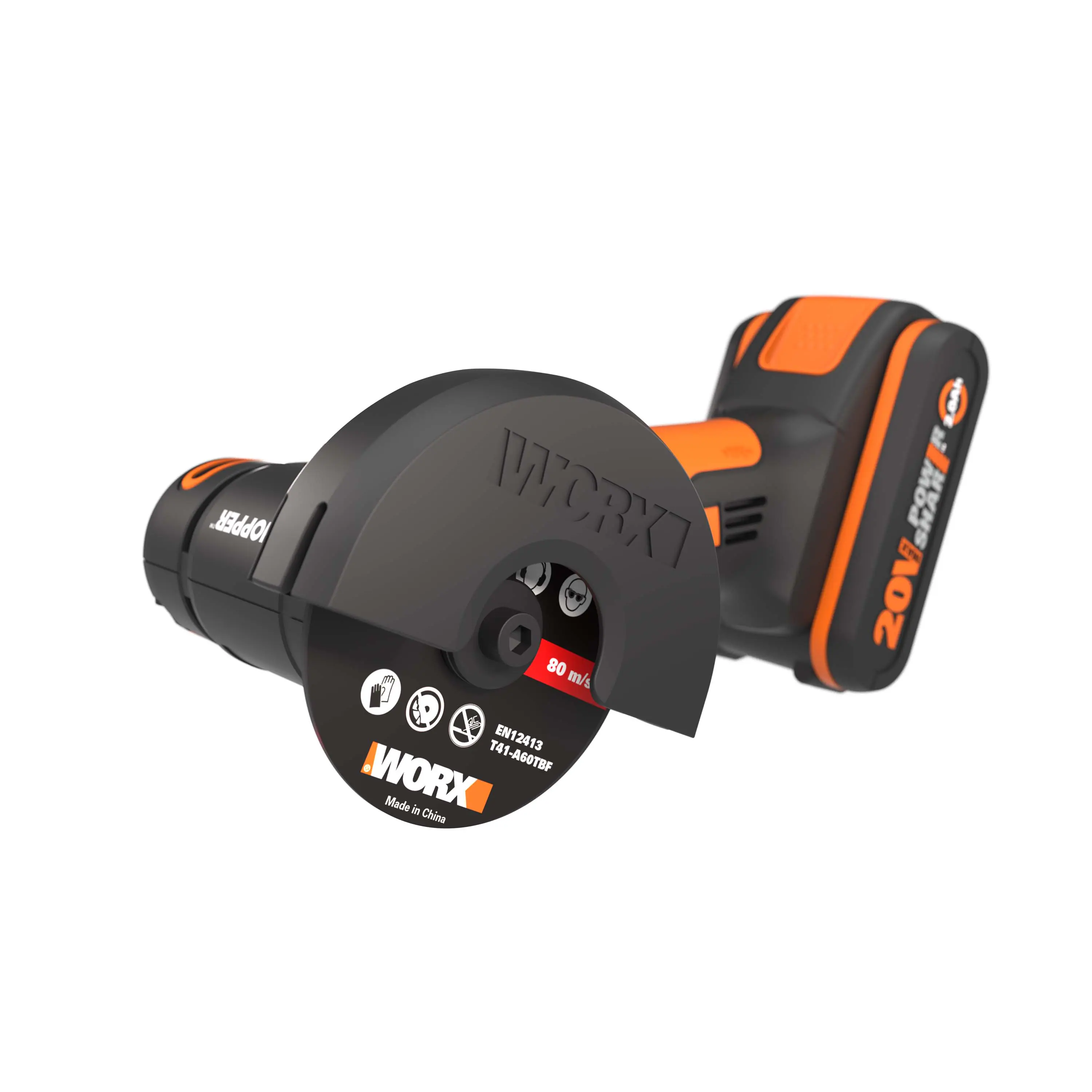Worx Mini Akku-Winkelschleifer Chopper WX801 20 V inkl. Akku 2 Ah & Ladegerät Worx Mini Akku-Winkelschleifer Chopper WX801 20 V inkl. Akku 2 Ah & Ladegerät