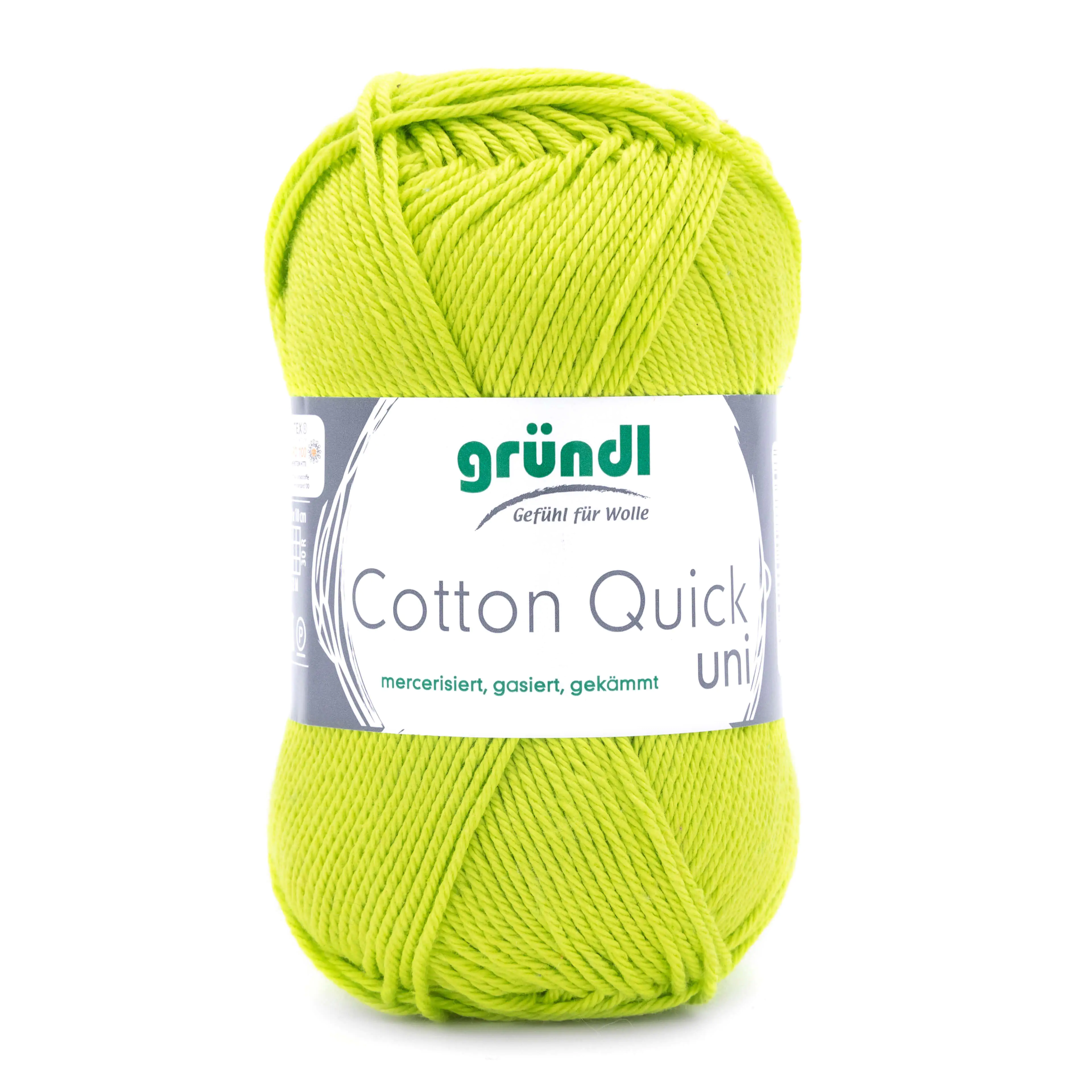 Gründl Wolle Cotton Quick 50 g uni hellgrün