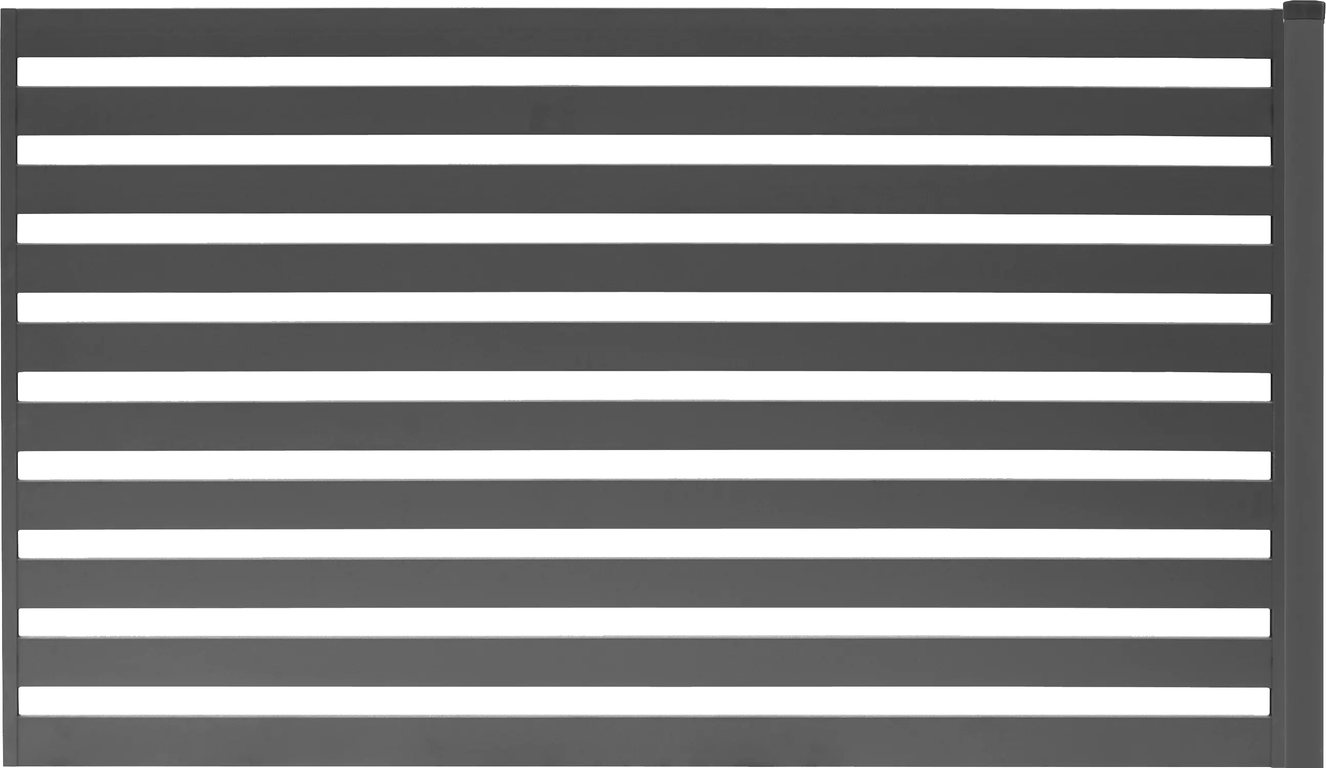 Polbram Zaun-Erweiterungsset Lean 120 209 cm inkl. Zaunfeld, Pfosten und Halterung