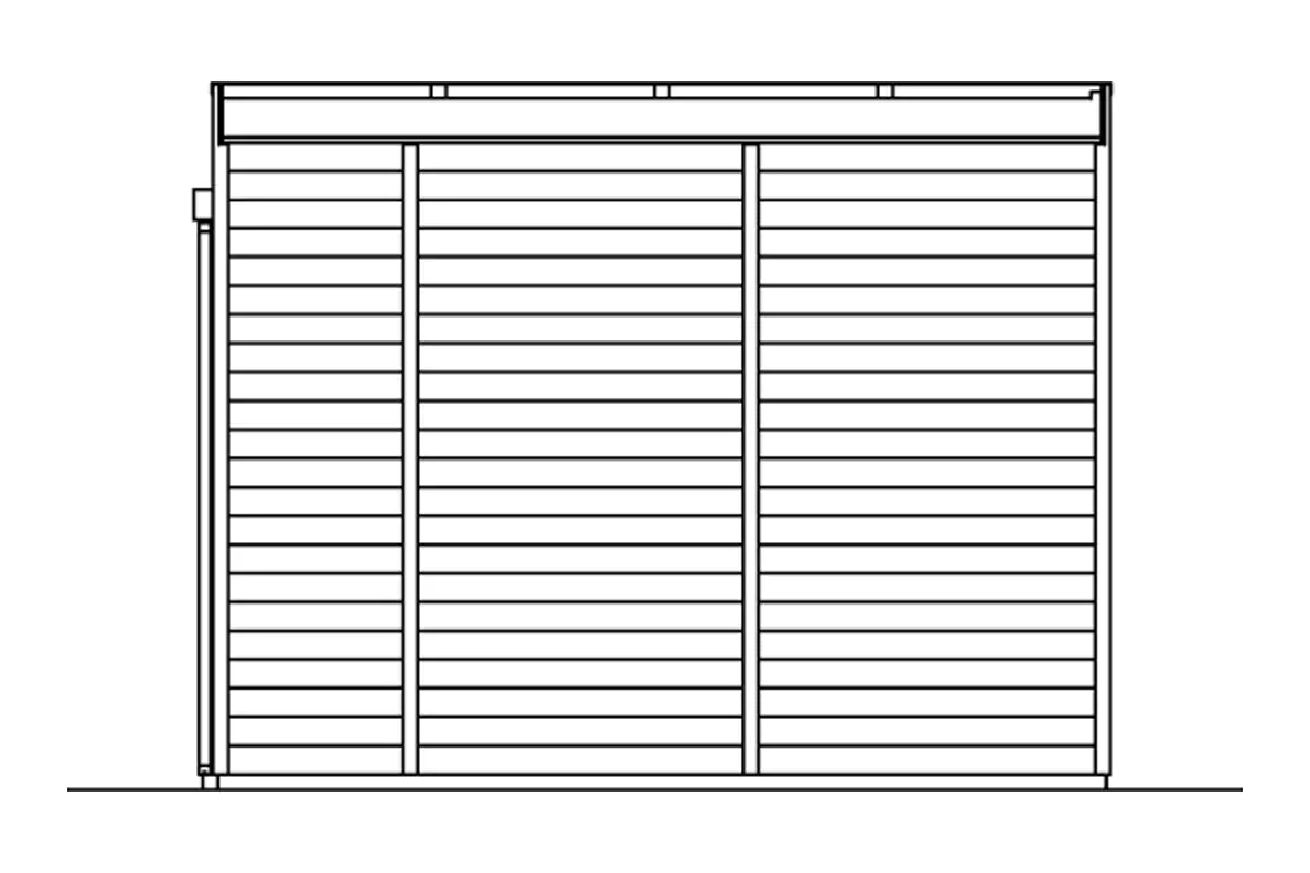 SKAN HOLZ Gartenhaus Tokio 2 340 x 340 cm natur mit Fußboden, doppelschalig