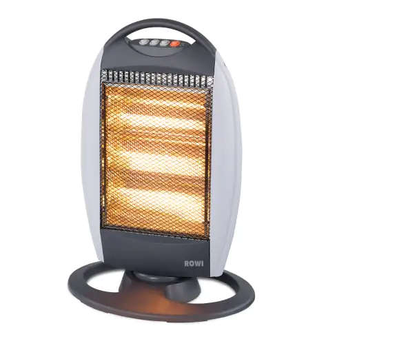 Rowi Halogen Heizstrahler 1200 W tragbar HHS 1200/3/1 T Small, 3 Heizstufen Rowi Halogen Heizstrahler 1200 W tragbar HHS 1200/3/1 T Small, 3 Heizstufen