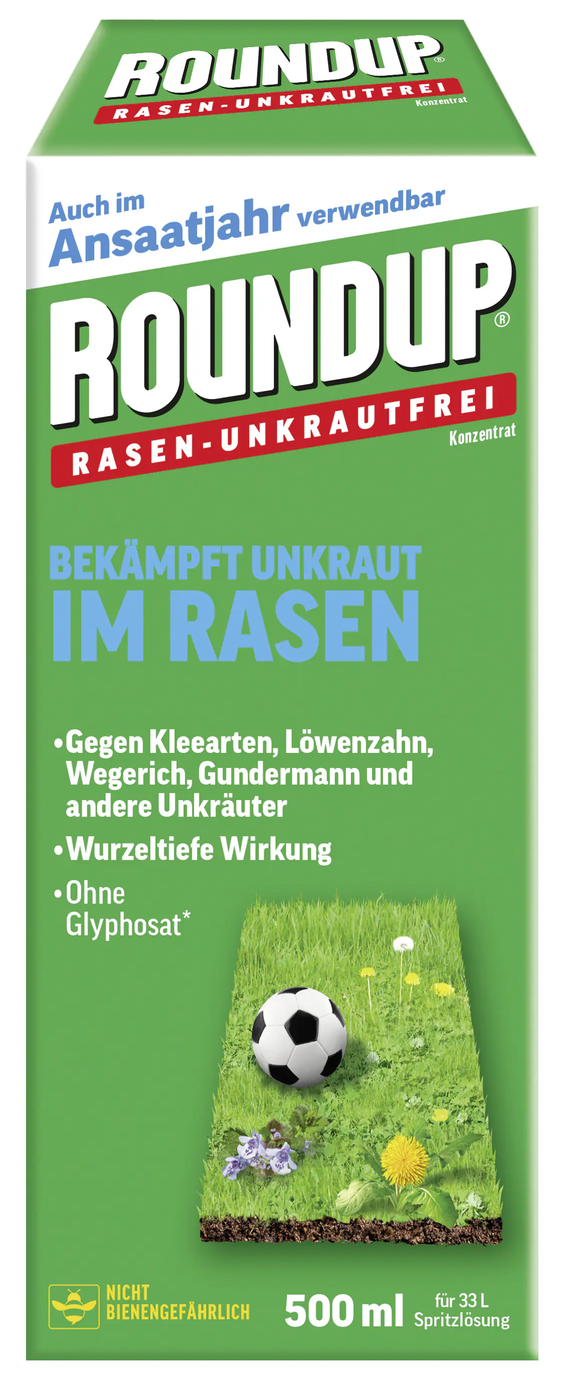 Roundup Rasen-Unkrautfrei Konzentrat 500 ml im Ansaatjahr verwendbar Roundup Rasen-Unkrautfrei Konzentrat 500 ml im Ansaatjahr verwendbar