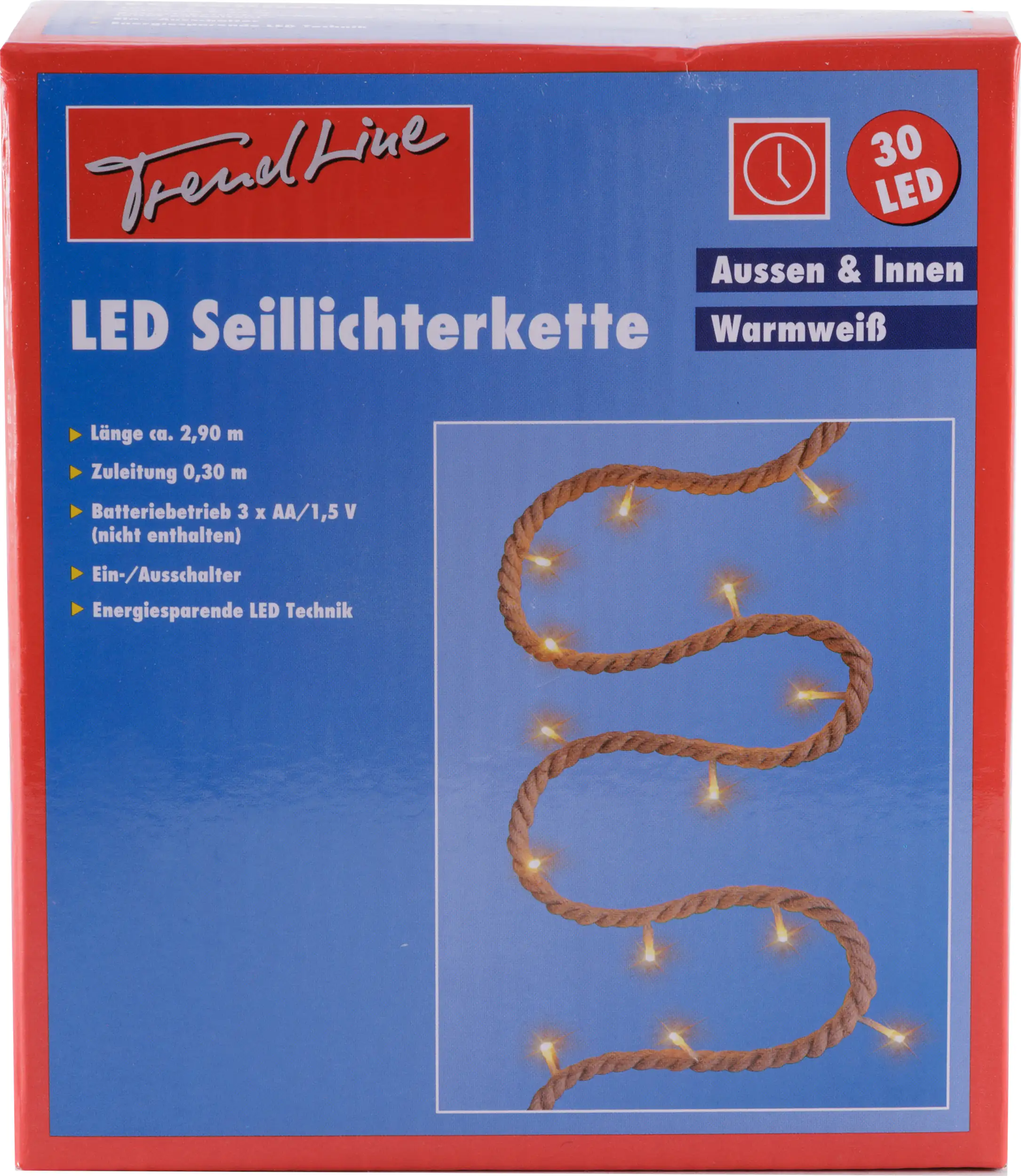 TrendLine LED Seillichterkette 30 LED für Innen und Außen