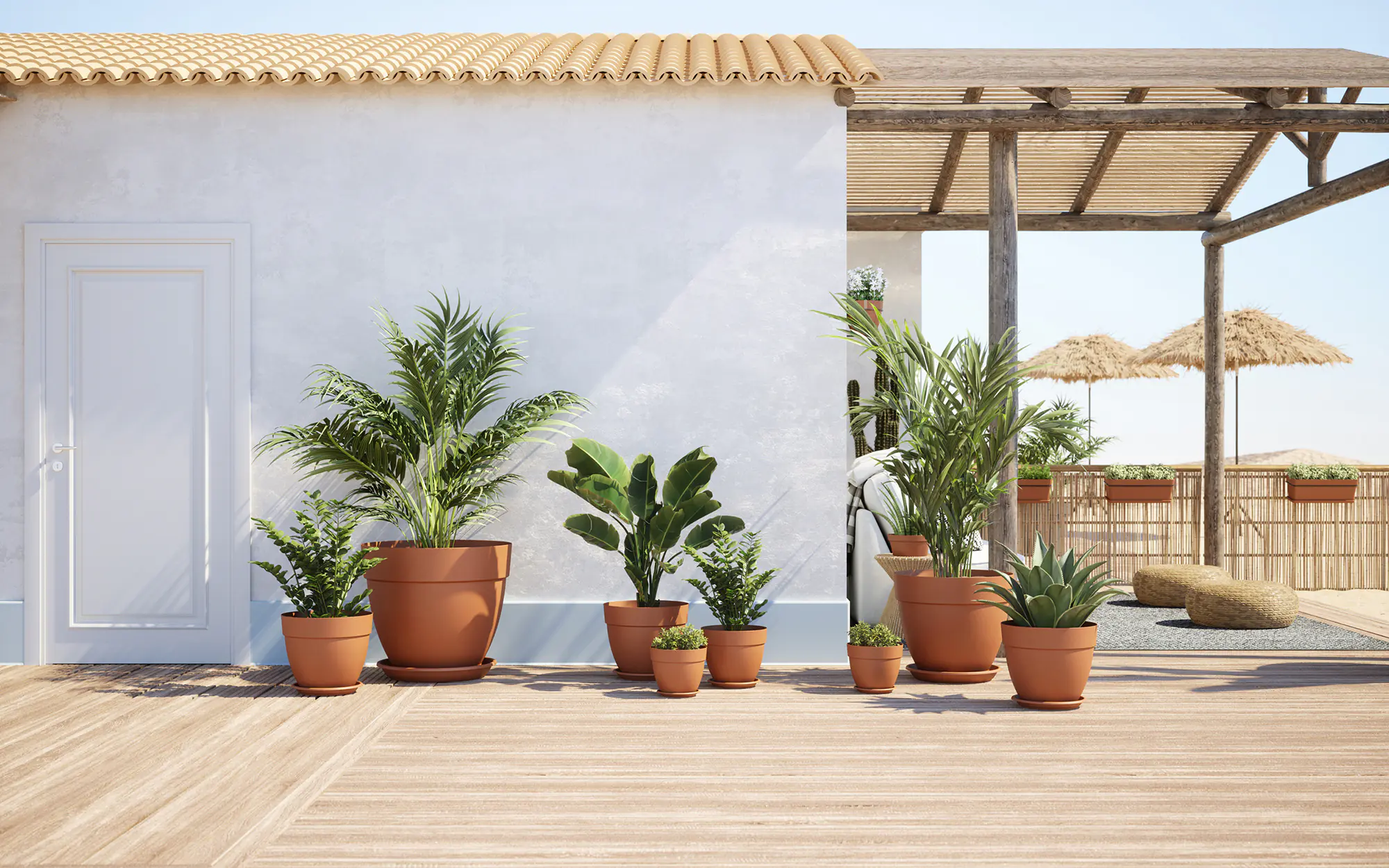 Artevasi Pflanztopf Capri Campana Kunststoff terrakotta matt Ø 25 x 21 cm