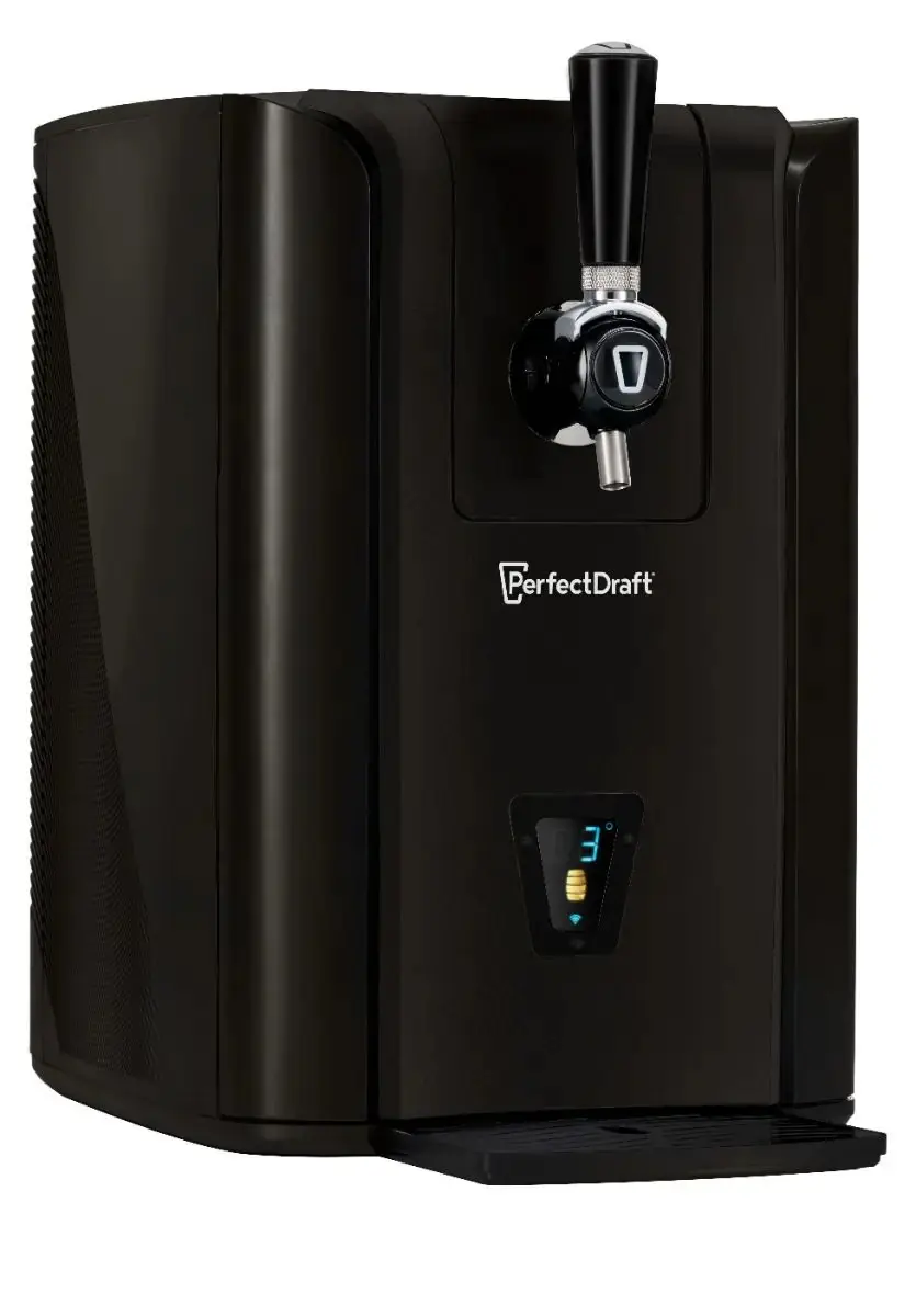 Perfect Draft Pro Bierzapfanlage schwarz für 6 l Party Fässer + Becks gold 6 l Fass