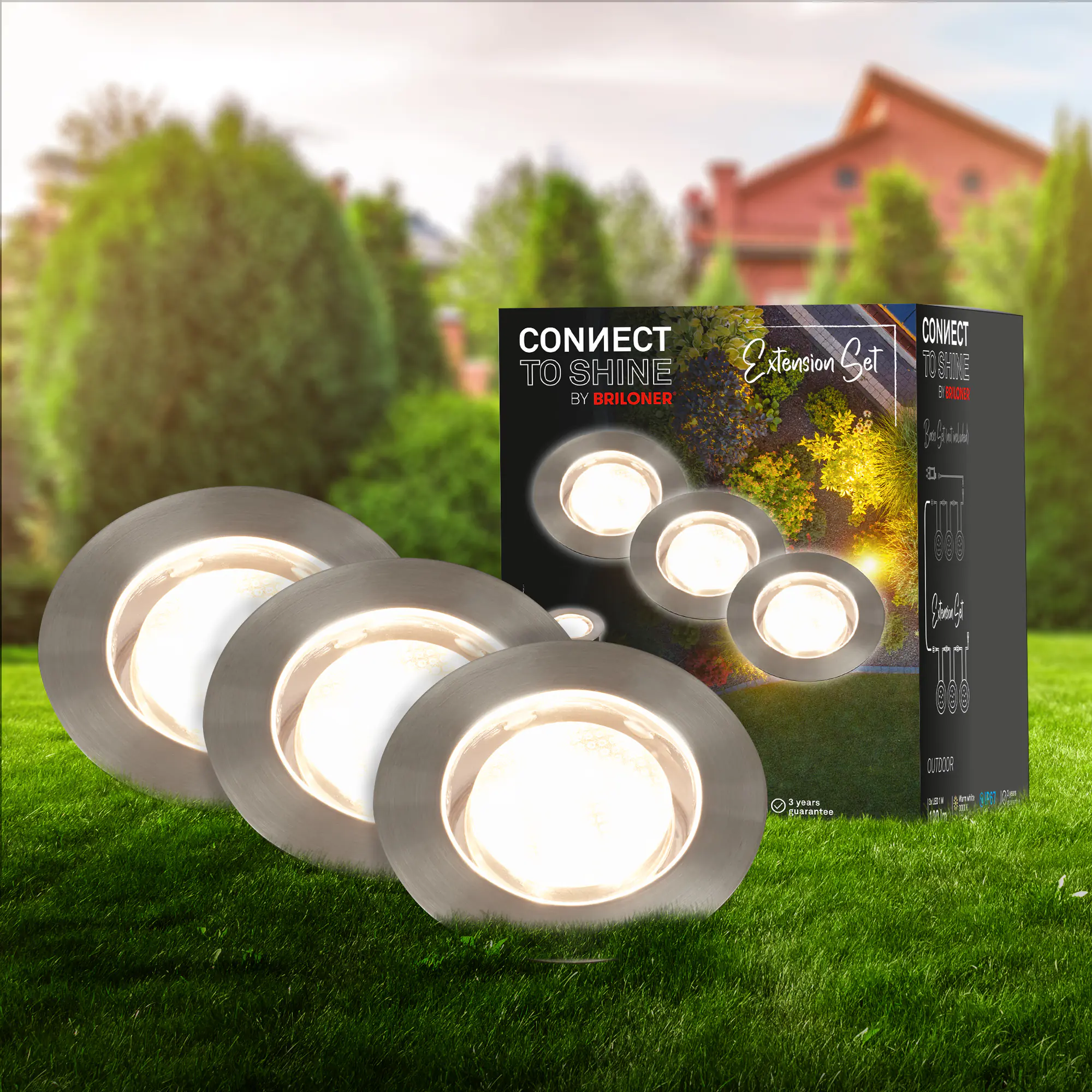 Briloner LED Boden-Einbaustrahler Connect to Shine3er Ergänzungsset 3x 1W warmweiß Briloner LED Boden-Einbaustrahler Connect to Shine3er Ergänzungsset 3x 1W warmweiß