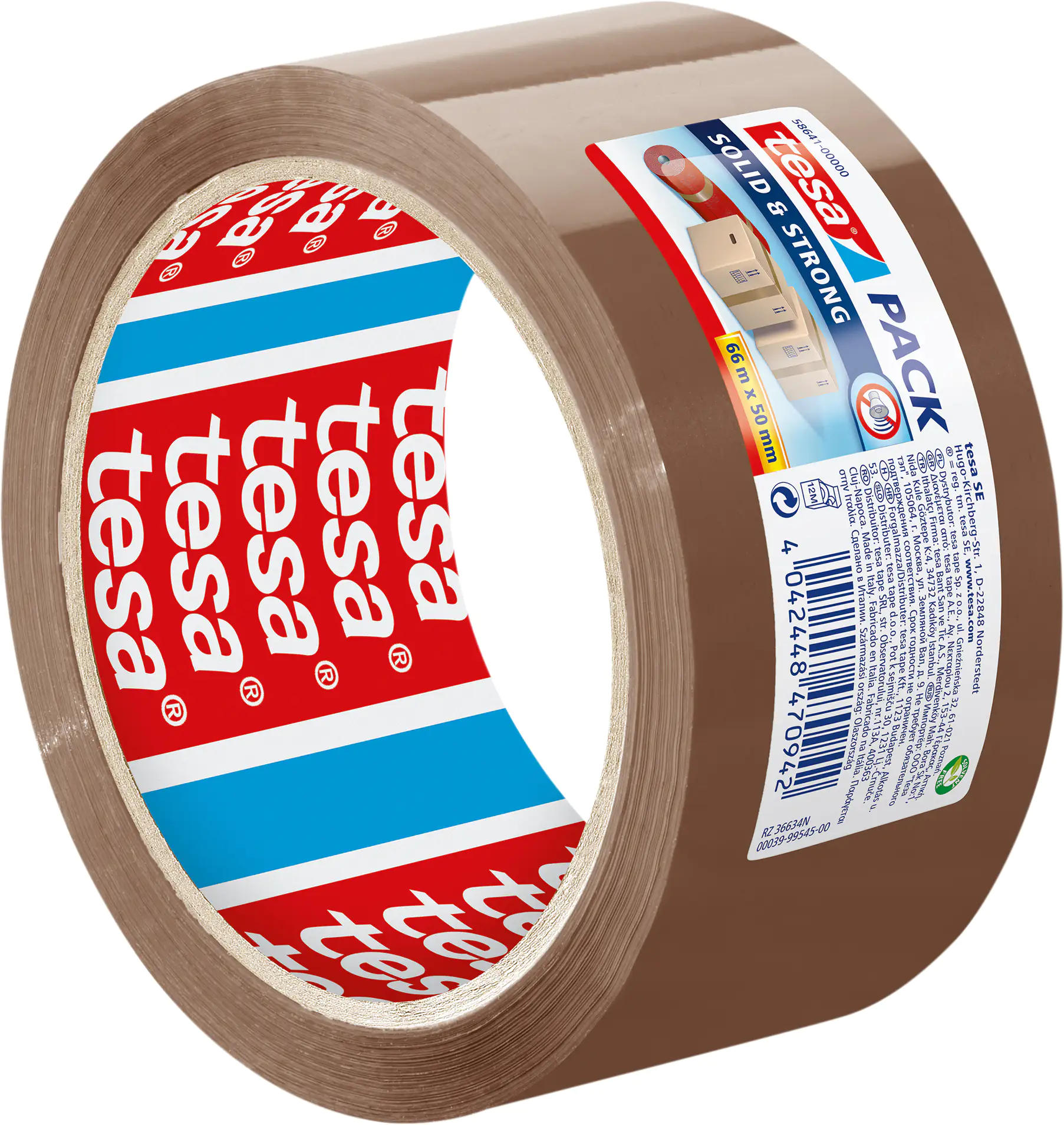 tesa Pack Solid & Strong 66 m x 50 mm, braun tesa Pack Solid & Strong 66 m x 50 mm, braun