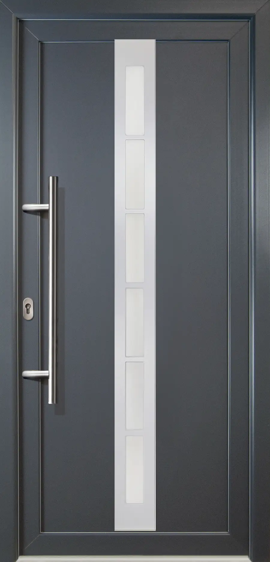 4060691167976 Meeth Haustür Signum Aluminium Modell 38 88 x 200 cm, DIN links, titan