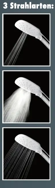 Primaster Handbrause 3 Strahlarten Water Dance quadratisch chrom-weiß wassersparend Primaster Handbrause 3 Strahlarten Water Dance quadratisch chrom-weiß wassersparend